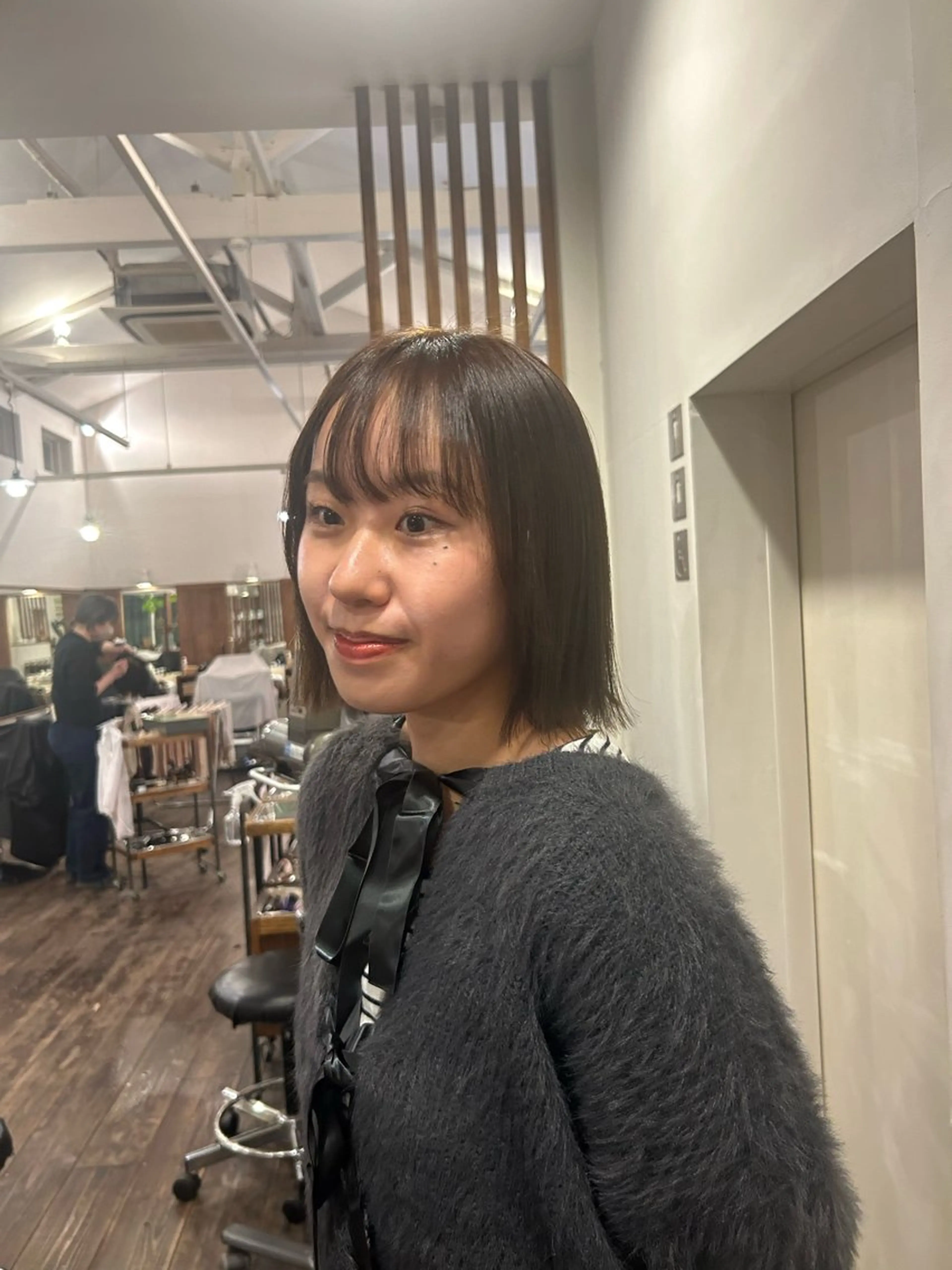 カラー ブリーチ ブラウンカラー ダブルカラー ブリーチなしカラー オリーブブラウン MOK大阪梅田店 三ツ國 裕貴のヘアスタイル