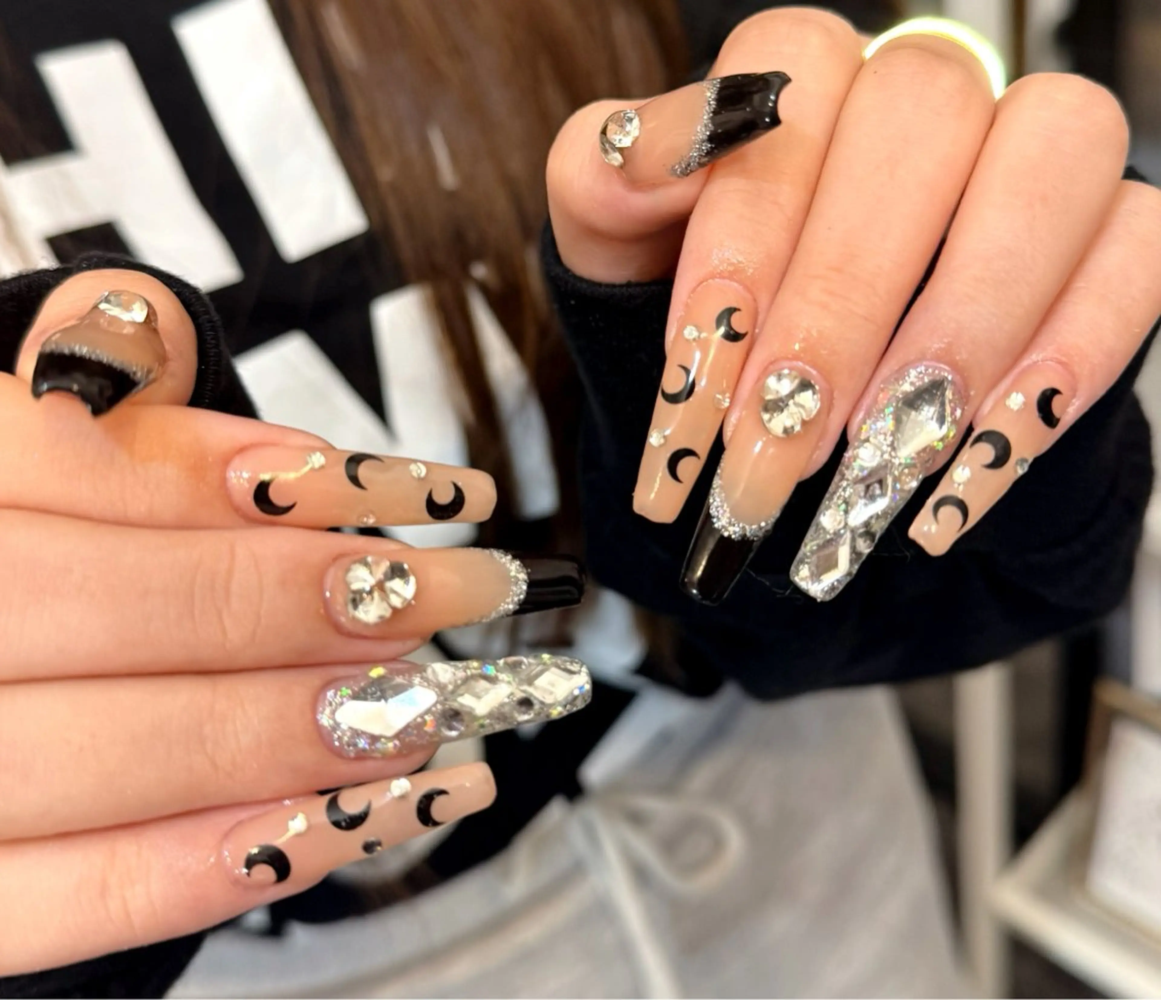 ネイル 長さ出し フレンチネイル ジェルネイル メンズネイル ネイルチップ ハンドネイル マイムネイル所属・MIMnail メンズネイリストのネイルデザイン