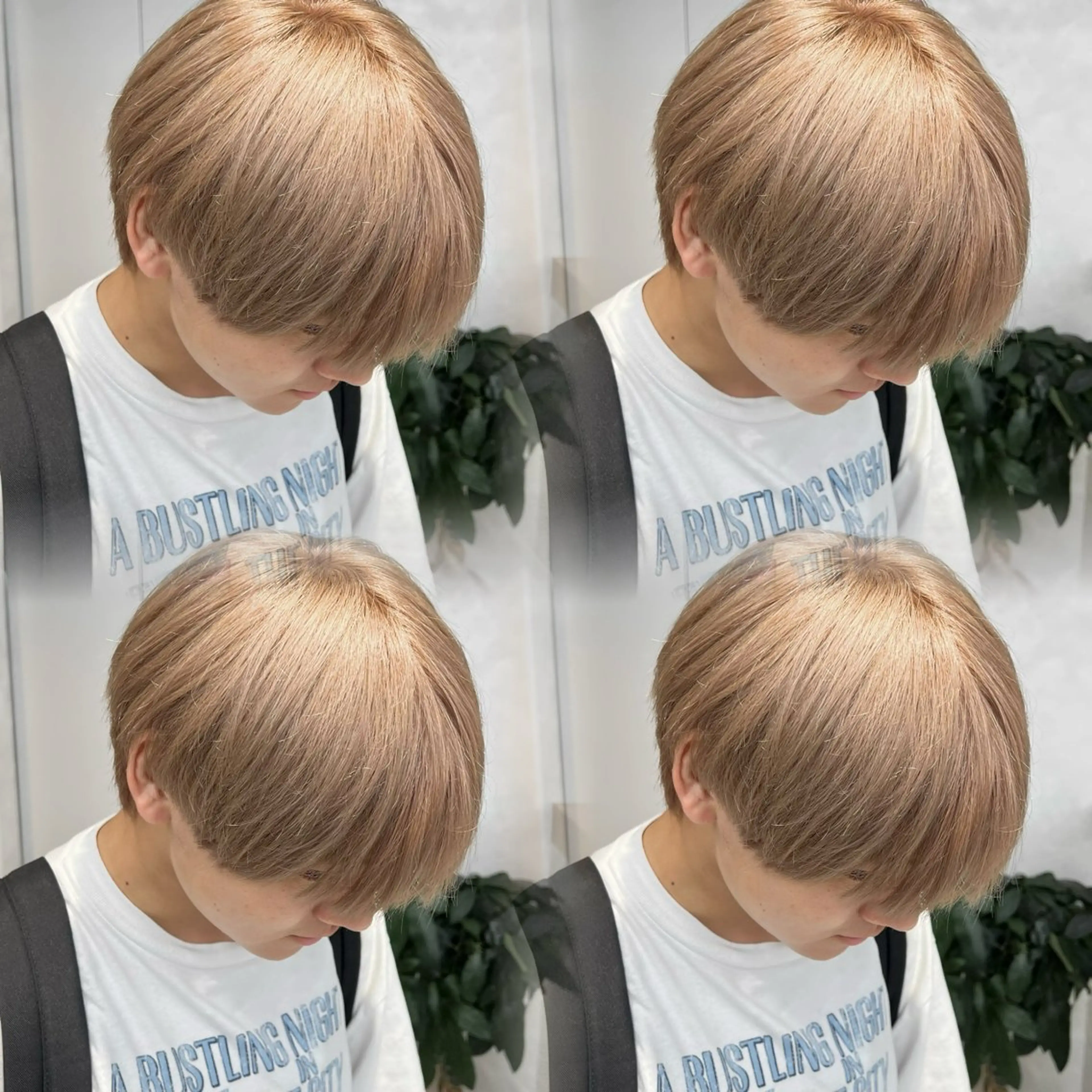 カラー ベージュカラー ミルクティーベージュ バレイヤージュ ／ ユウイのヘアスタイル