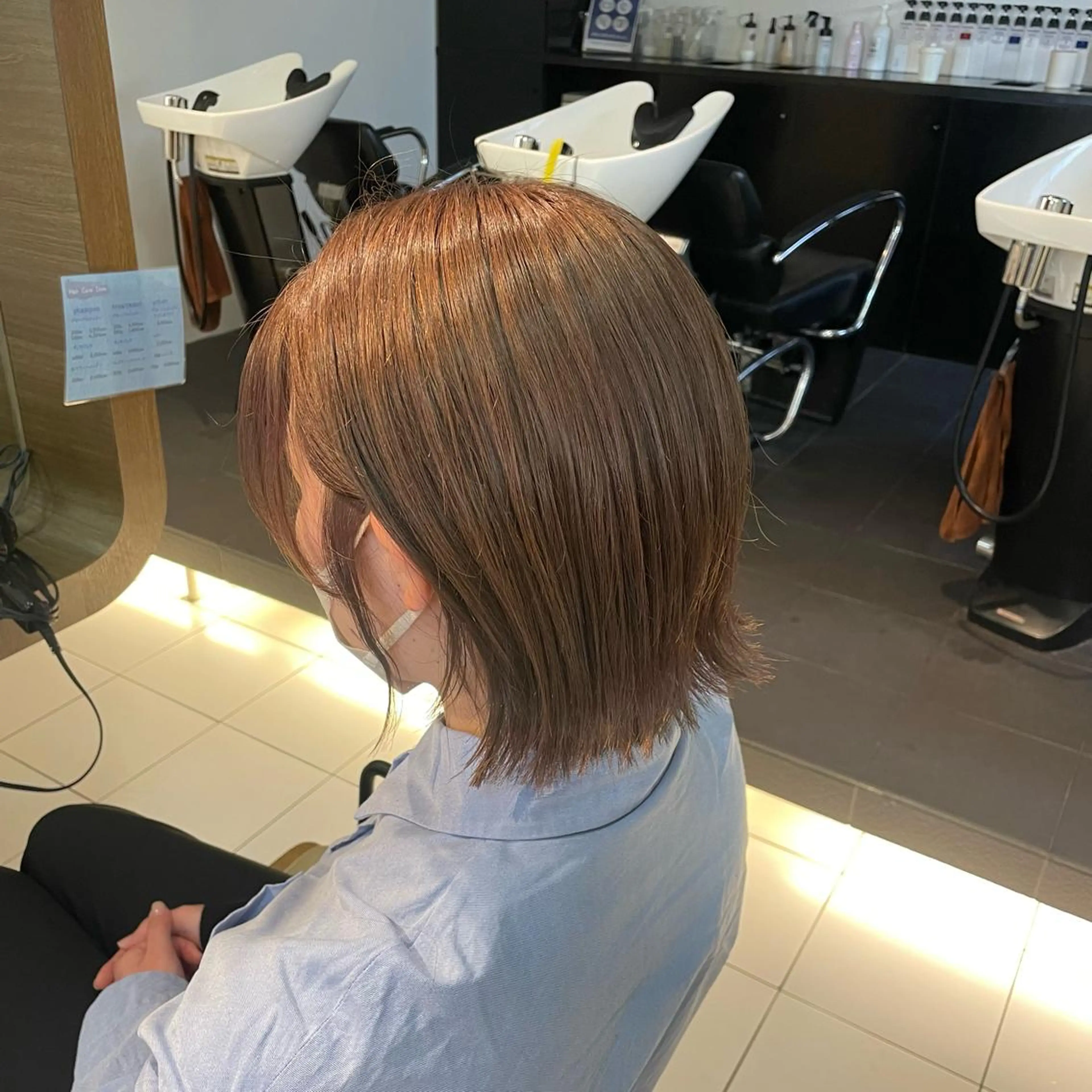 ミディアム ミルクティーブラウン 透明感カラー/ 寺田千雅子のヘアスタイル