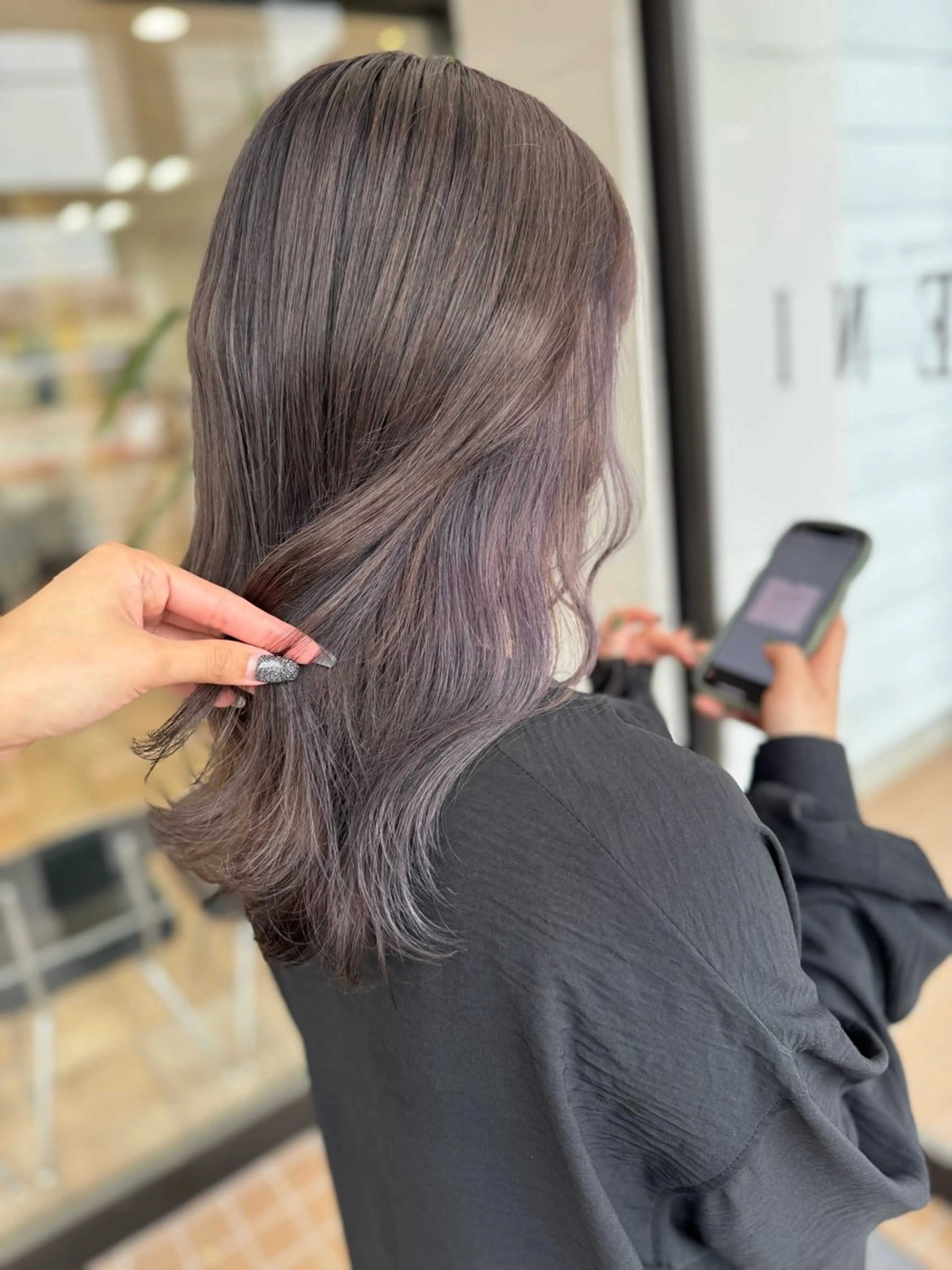 ロング ヘアカラー トリートメント 🇰🇷韓国風顔周り NANAMI🇰🇷のヘアスタイル