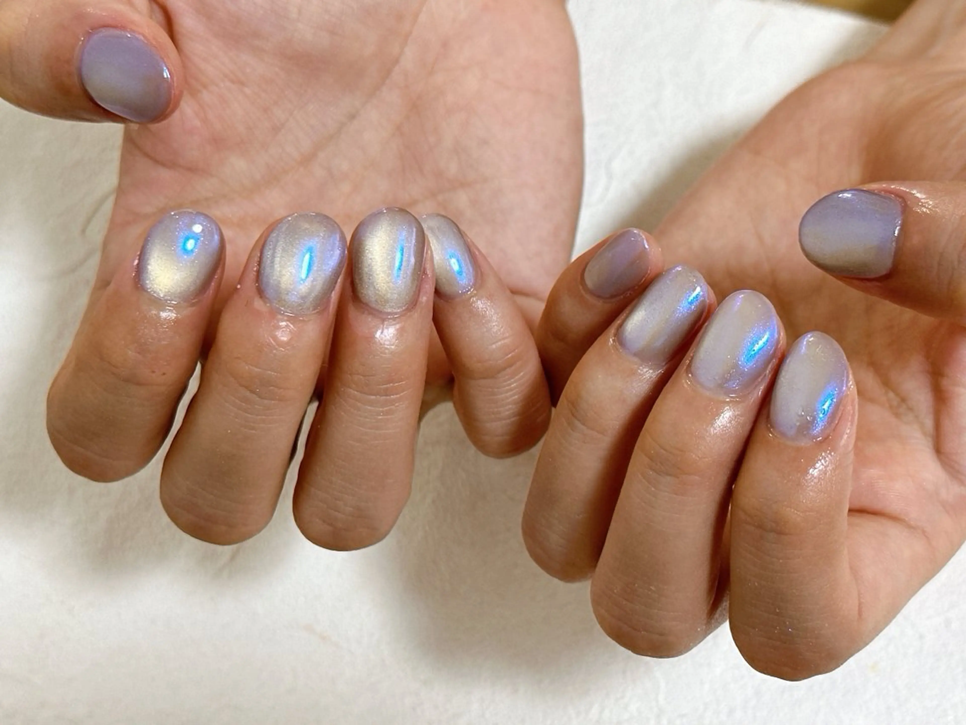 ネイル オーロラネイル フットネイル フレンチネイル ジェルネイル マグネットネイル ハンドネイル kiki nail 二子玉川のネイルデザイン