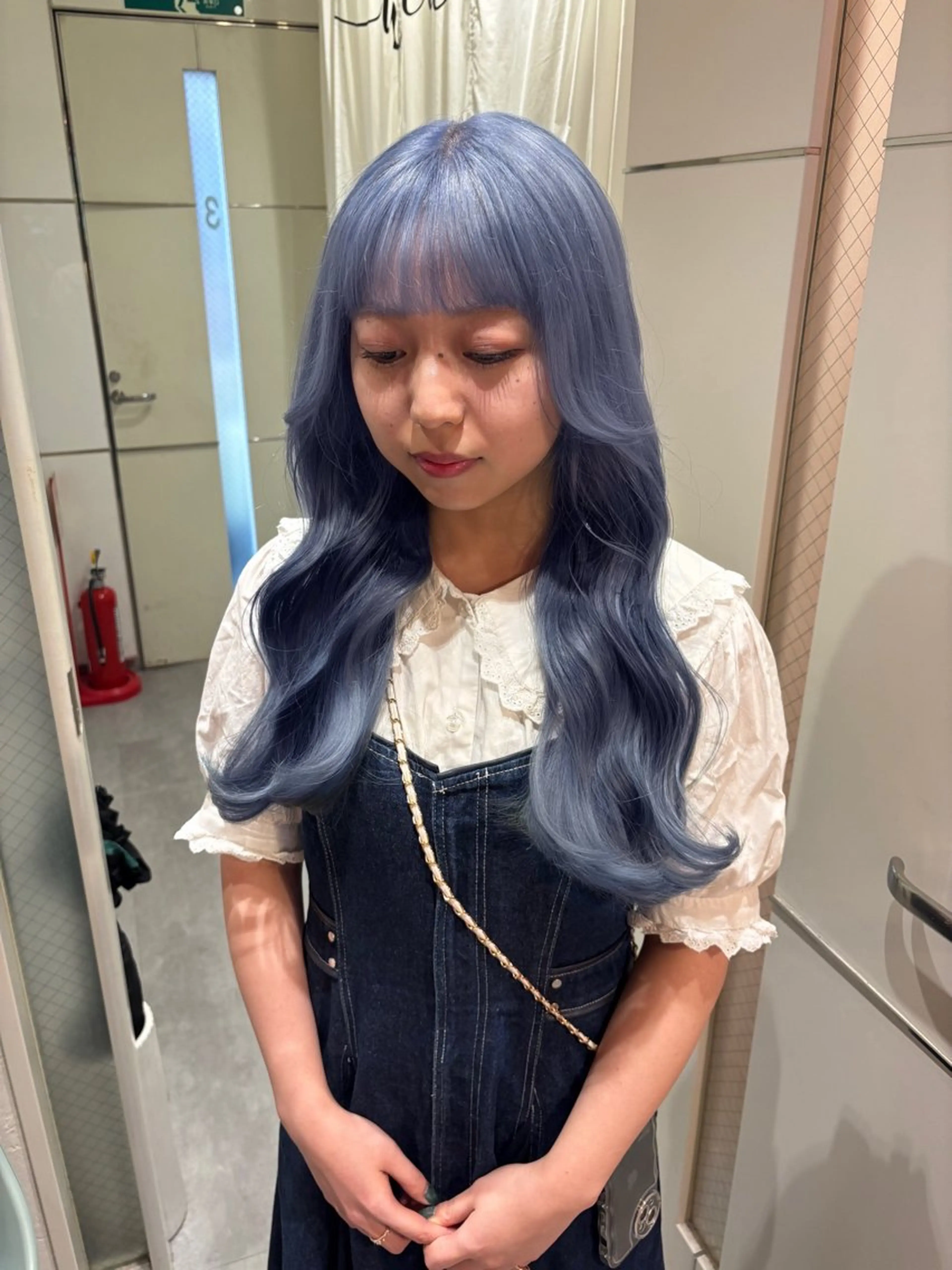 ロング カラー ヘアアレンジ ヘアカラー 女性専用サロンiiro【イロ】所属・【韓国ヘア/透明感 カラー】makotoのヘアスタイル