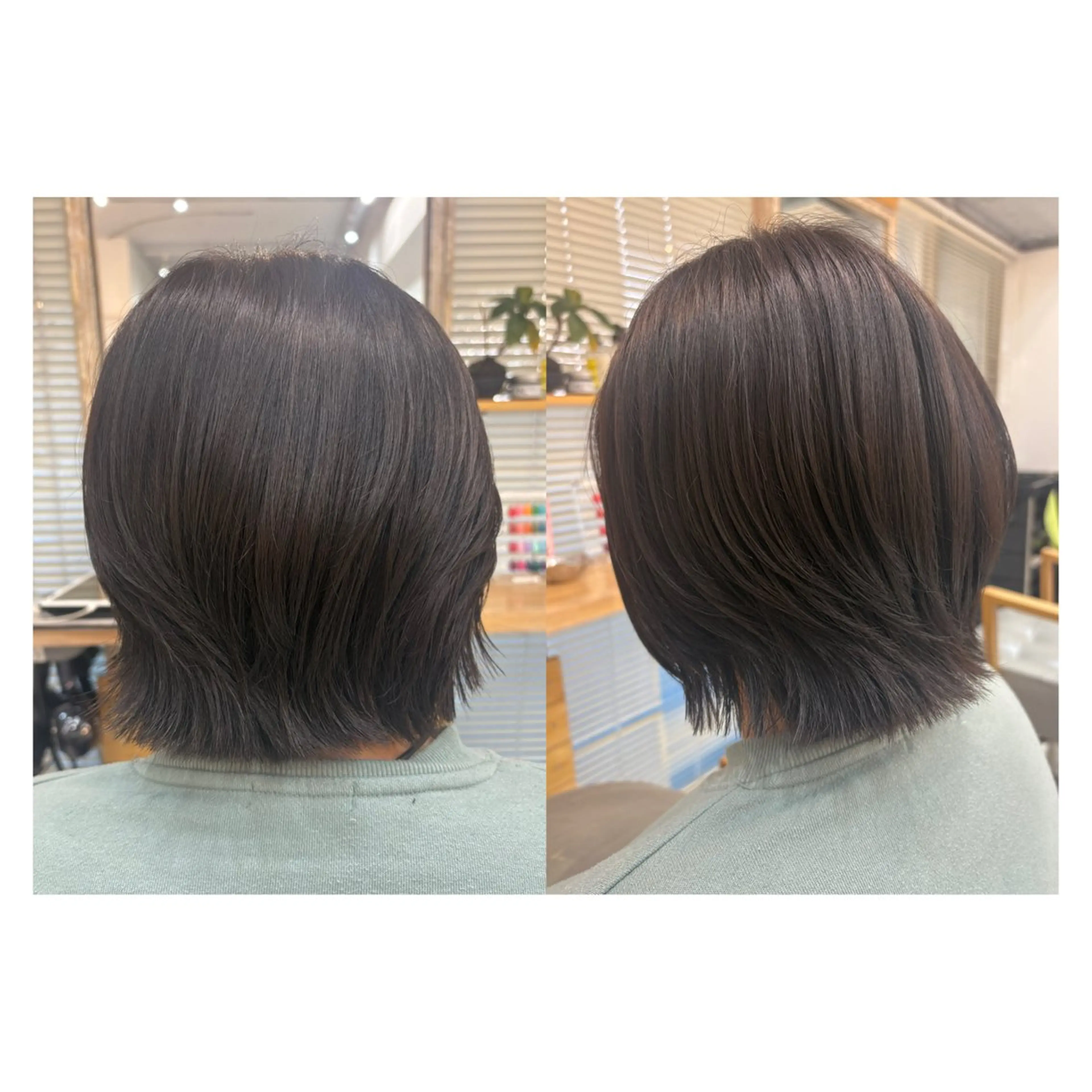 ミディアム レイヤーカット・ 縮毛矯正 星野のヘアスタイル