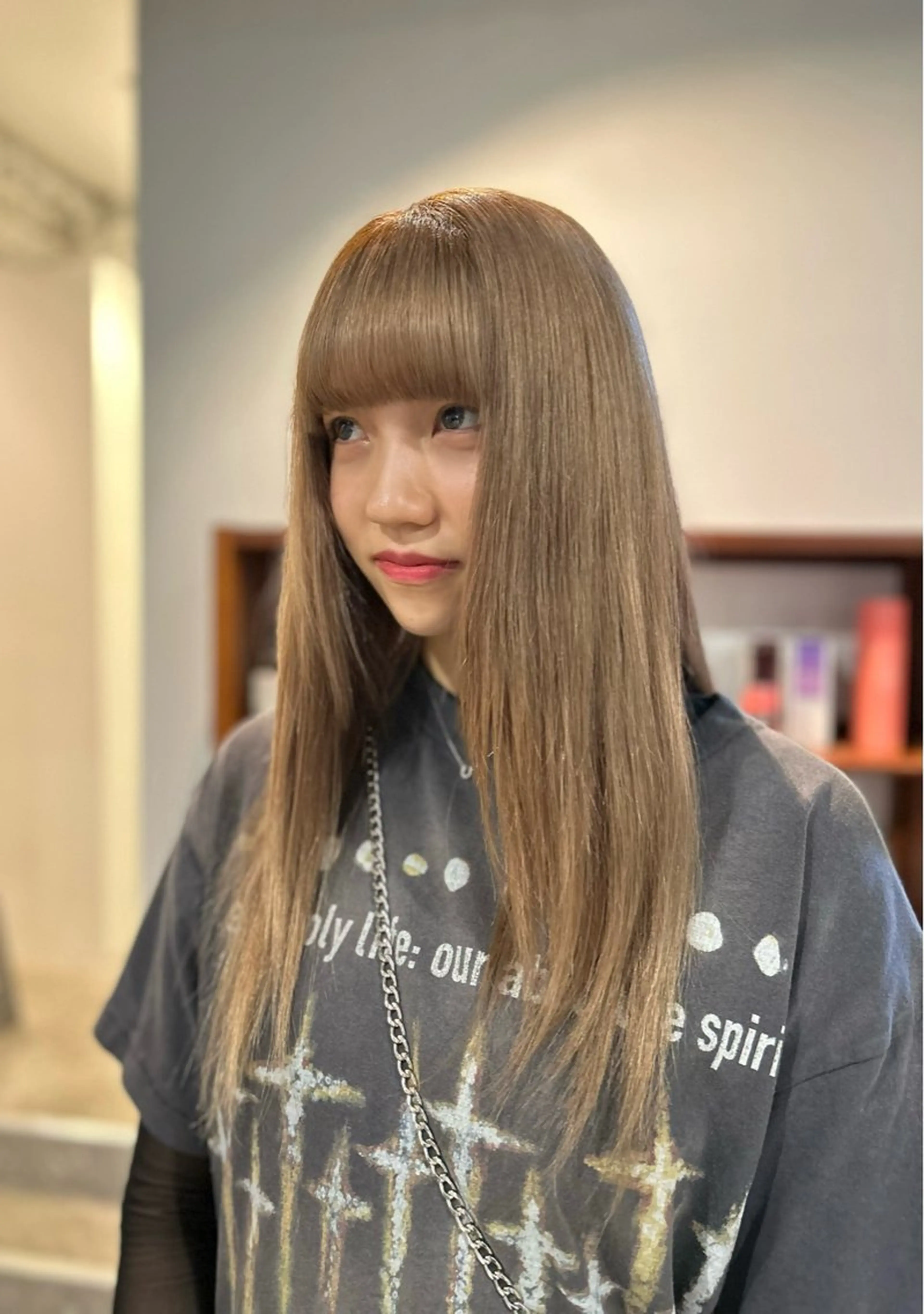 セミロング カラー ヘアアレンジ 🎀suzuna 透明感colorのヘアスタイル