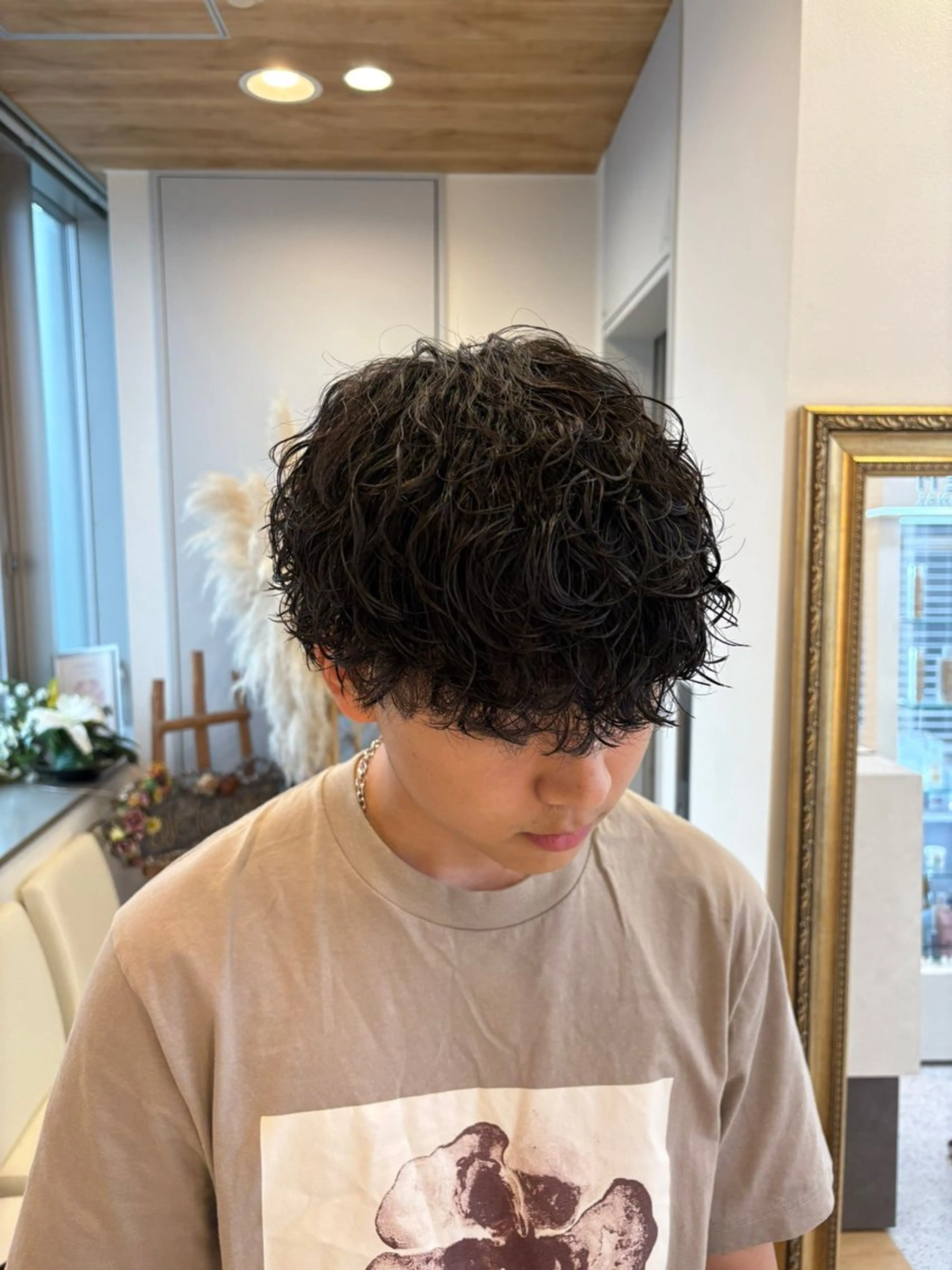 パーマ メンズ カット パーマ 笹江 瑞穂のヘアスタイル