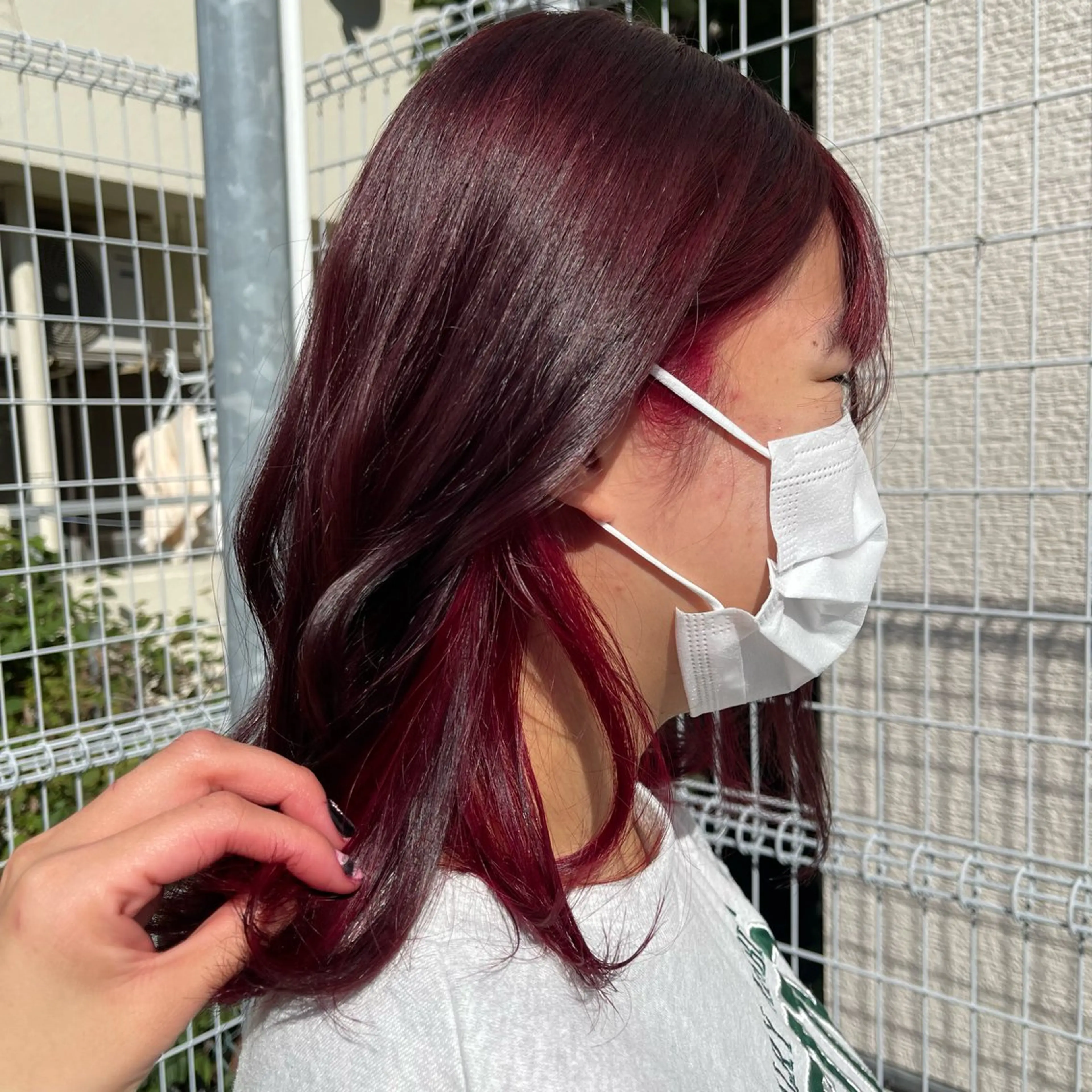 ミディアム 由比藤理子 ブリーチカラー🌈のヘアスタイル