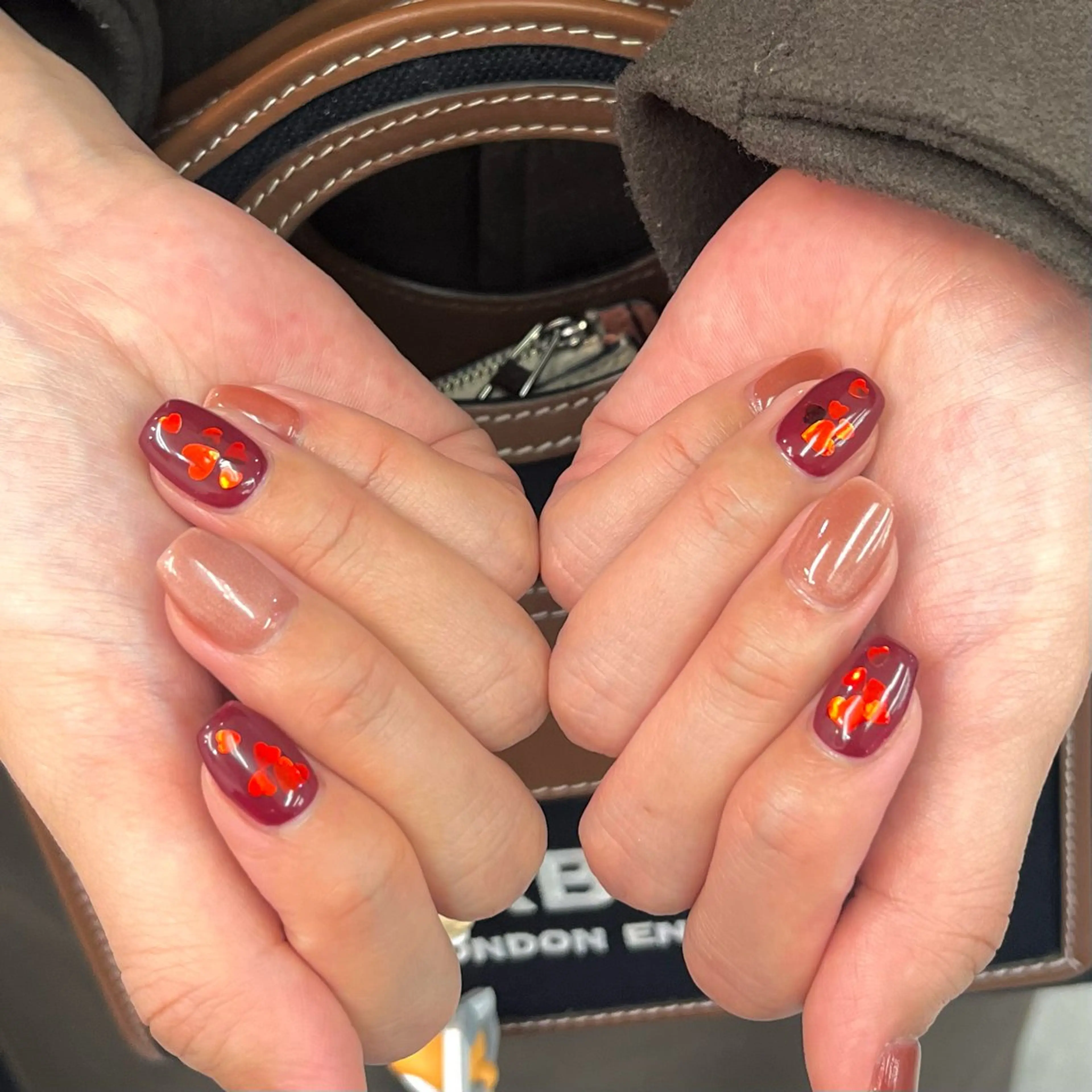 ネイル ハート バレンタイン ハンドネイル ハンドケア ✩UMEHARA✩ ネイル/マツパのネイルデザイン