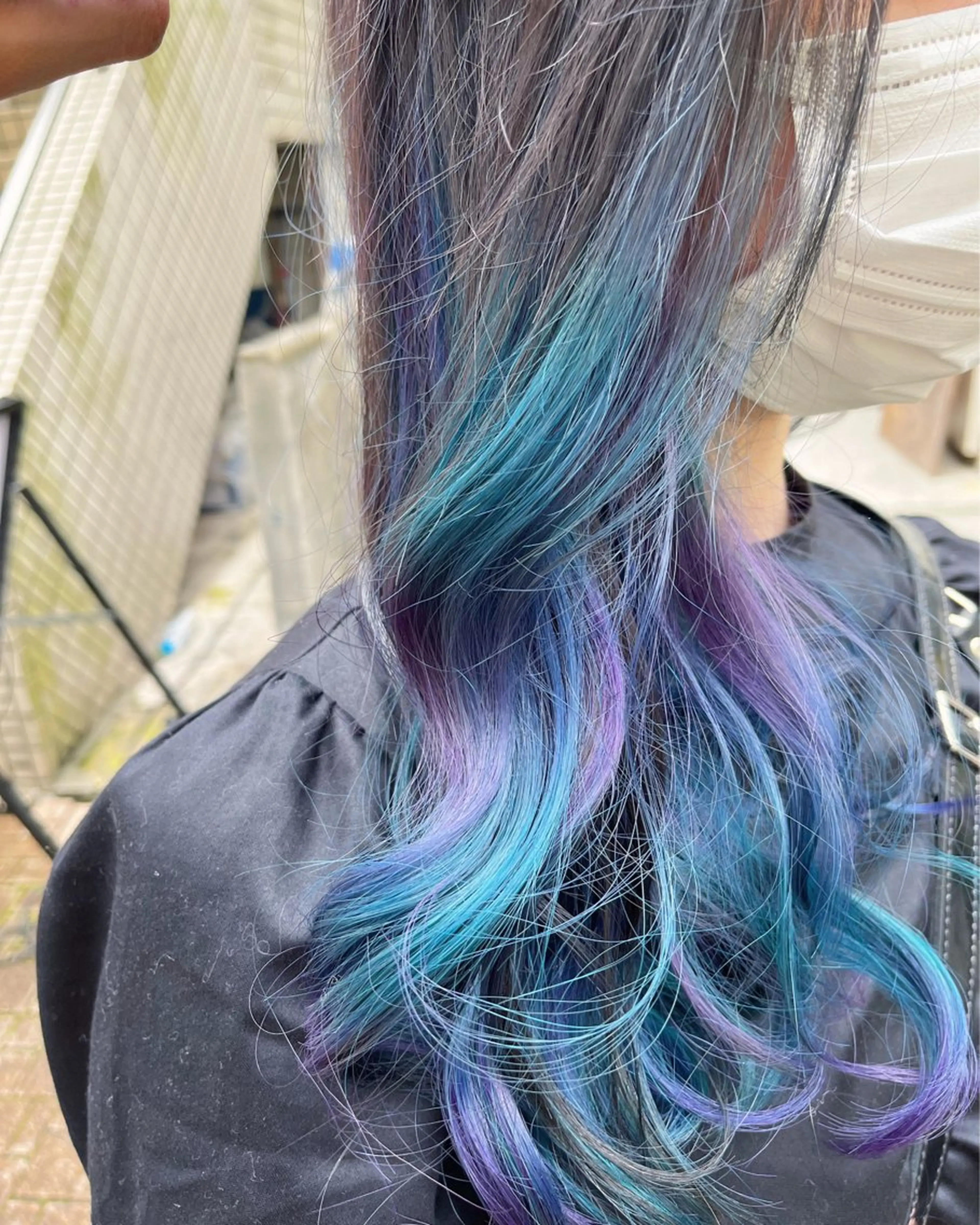 ロング カラー アッシュ ミストバング ベージュカラー ブリーチ ケアブリーチ カット ヘアカラー トリートメント 原宿サロン代表 デザインカラー伊藤卓のヘアスタイル