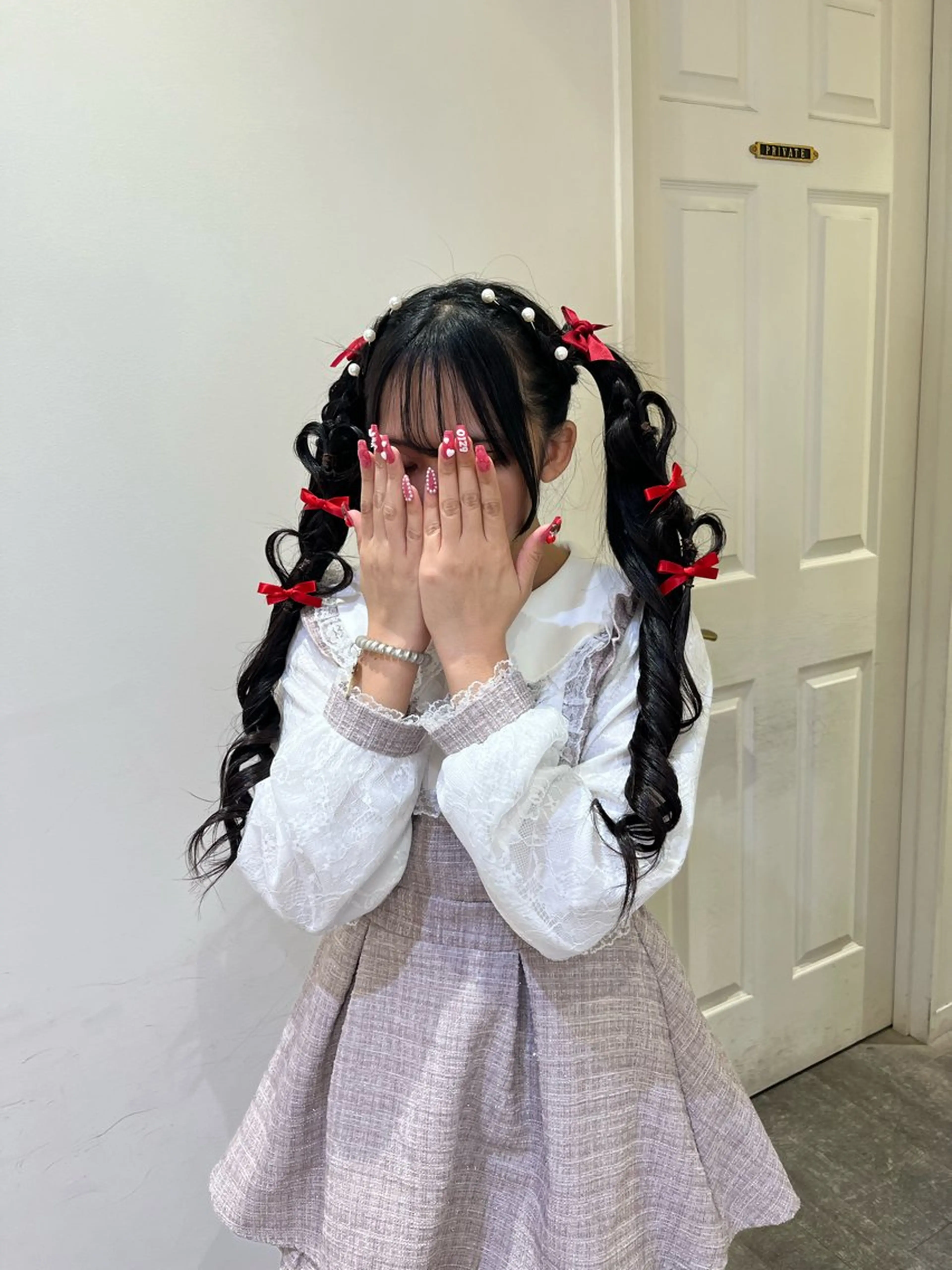 ヘアアレンジ ツインテール ヘアセット エクステ🎀 暖色カラー🎀amiのヘアスタイル