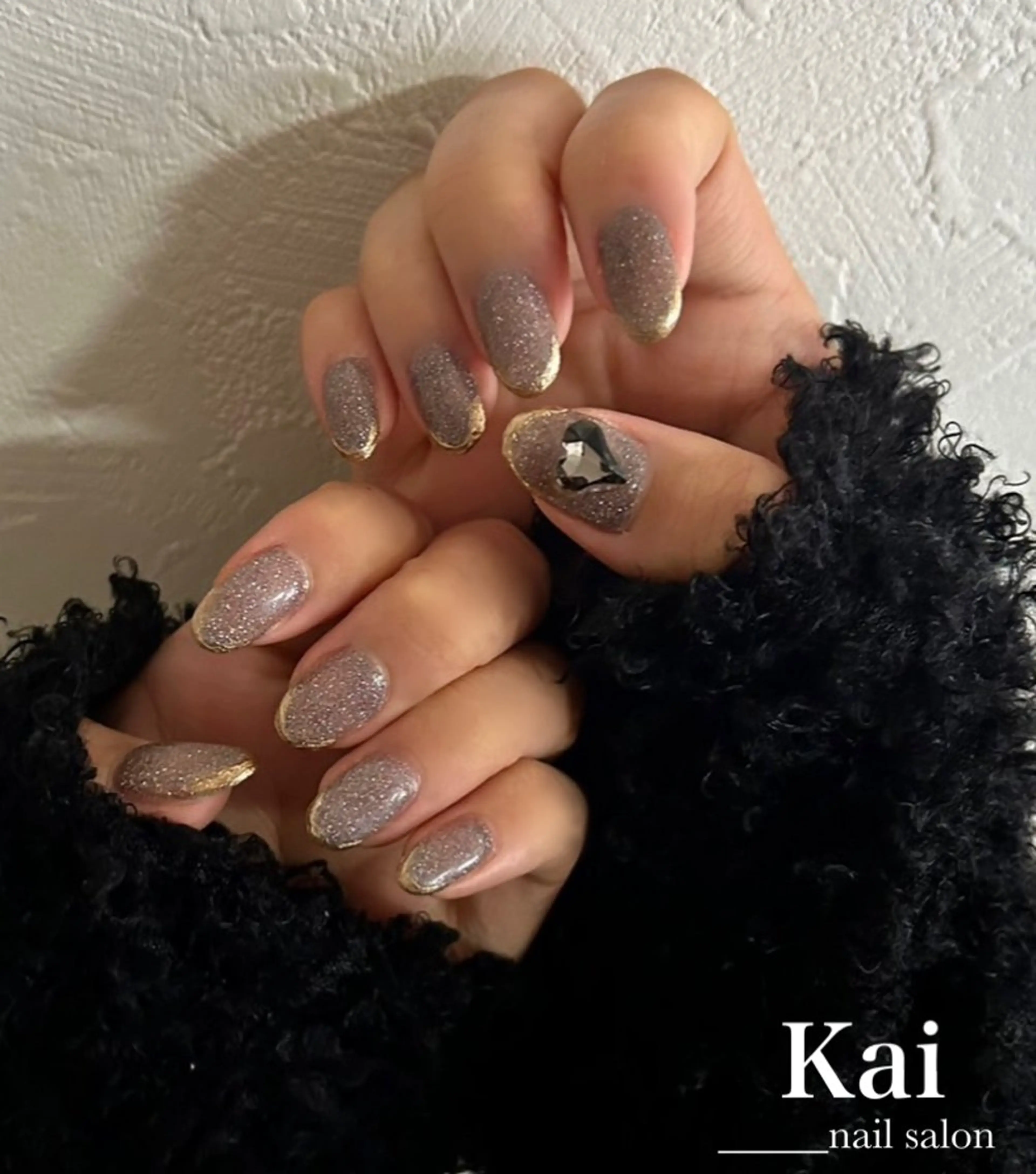 ネイル アニマル柄 チークネイル フレンチネイル ジェルネイル ハート ハンドネイル Kai  nail Mayukoのネイルデザイン