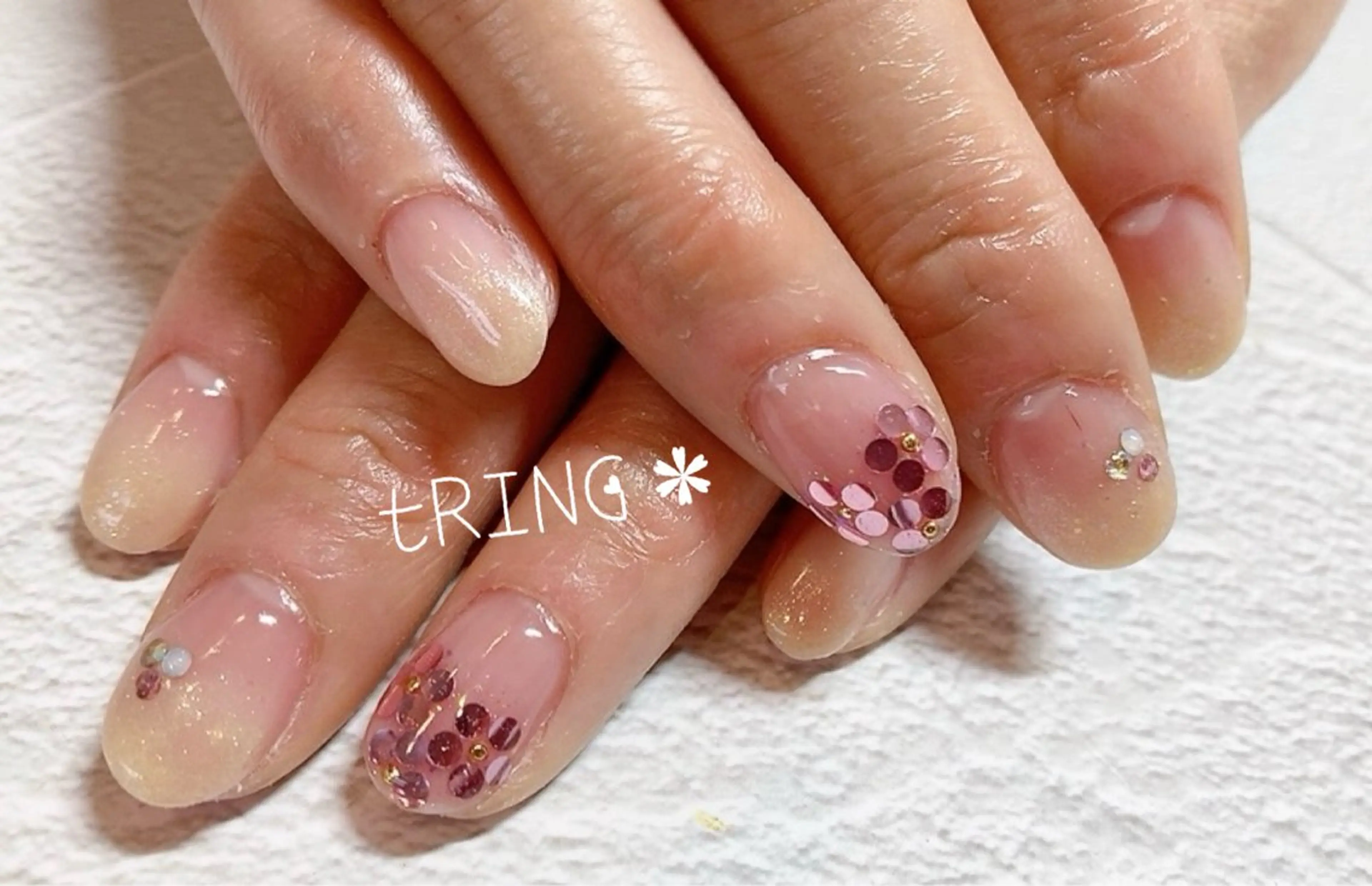 ネイル ハンドネイル tRING＊ しいの木台のネイルデザイン