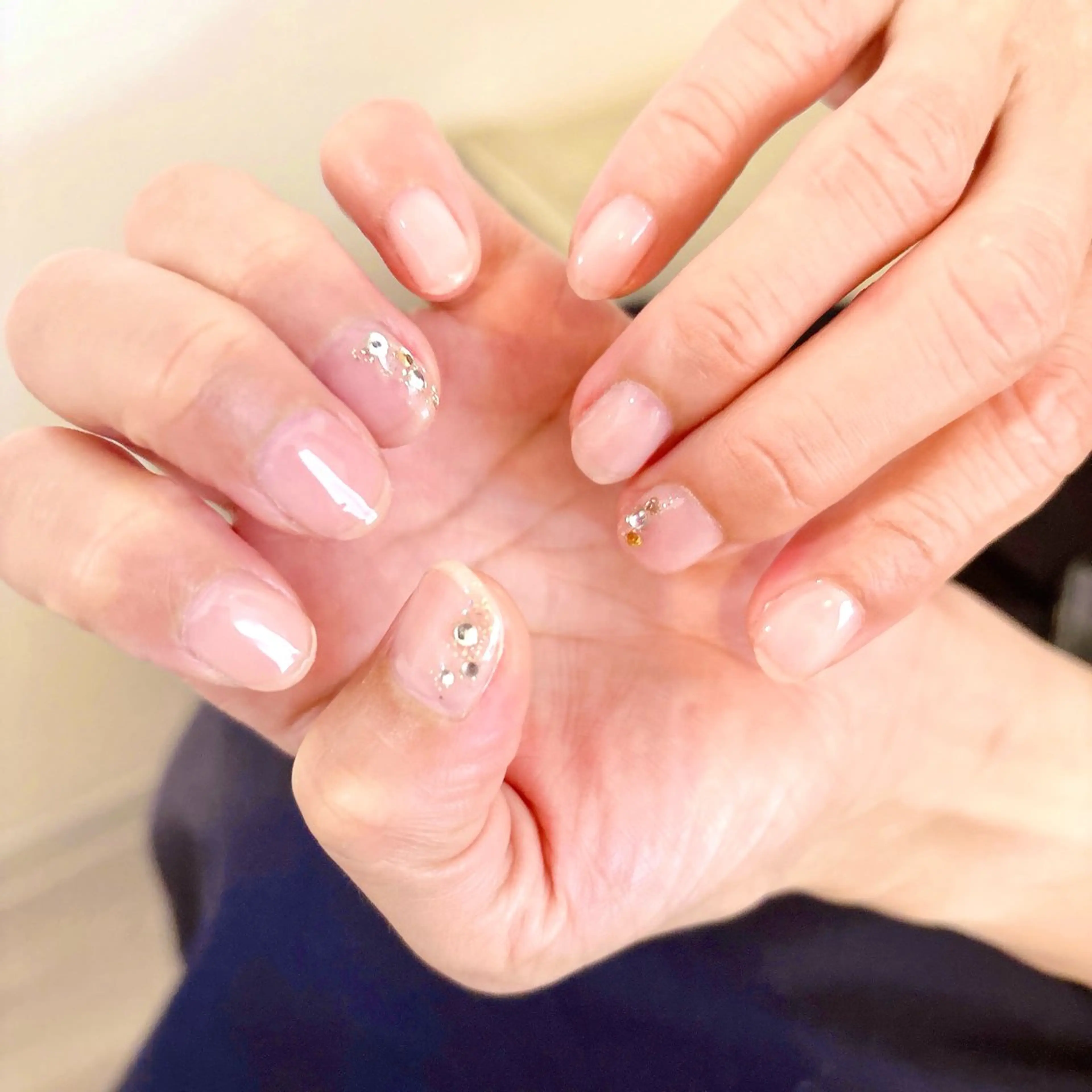 ネイル アートネイル クリアネイル ピンク MYu Beauty Salon  MAIのネイルデザイン