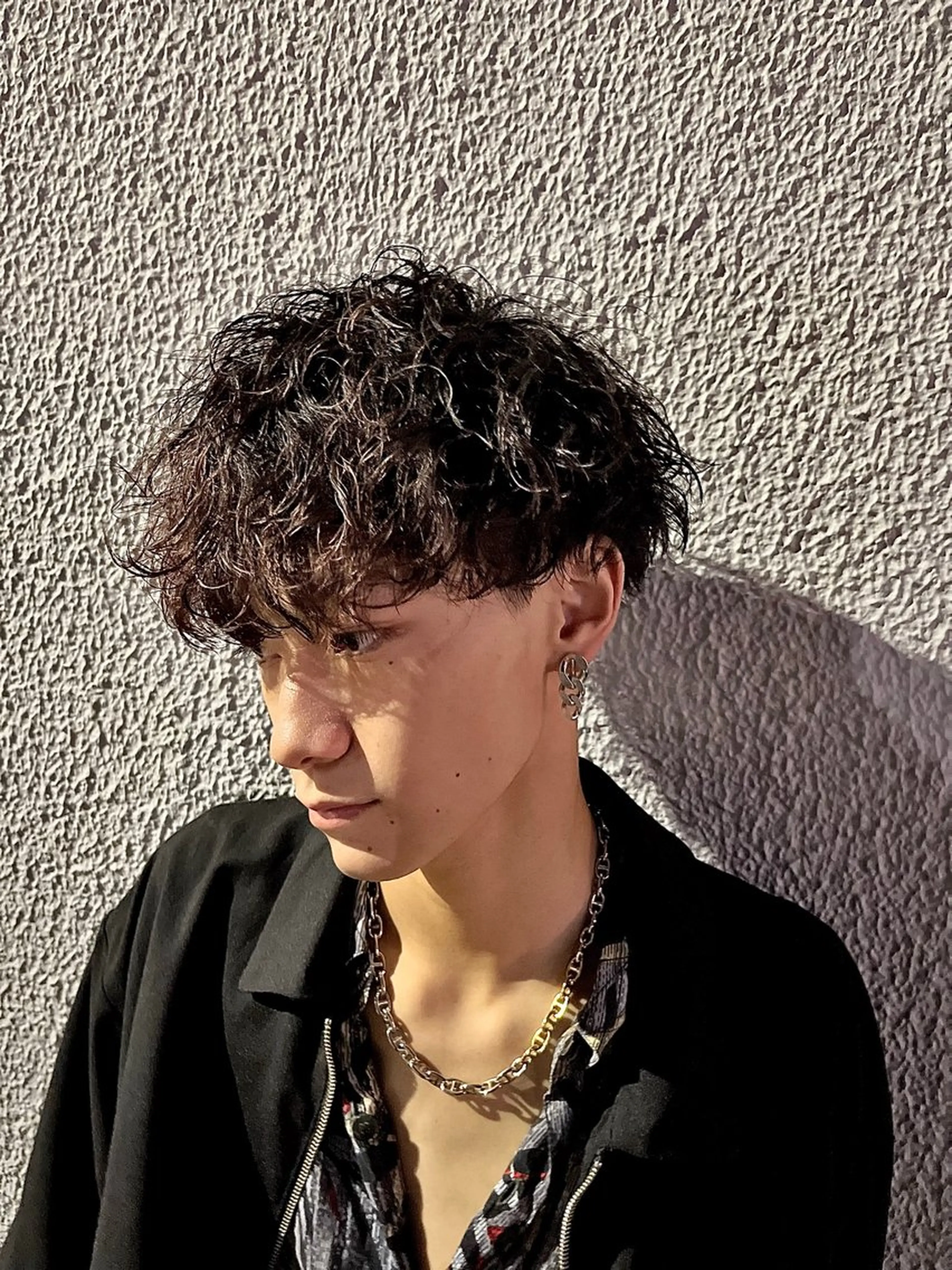 メンズ フェザーパーマメンズ ツイスパ京都駅前のヘアスタイル