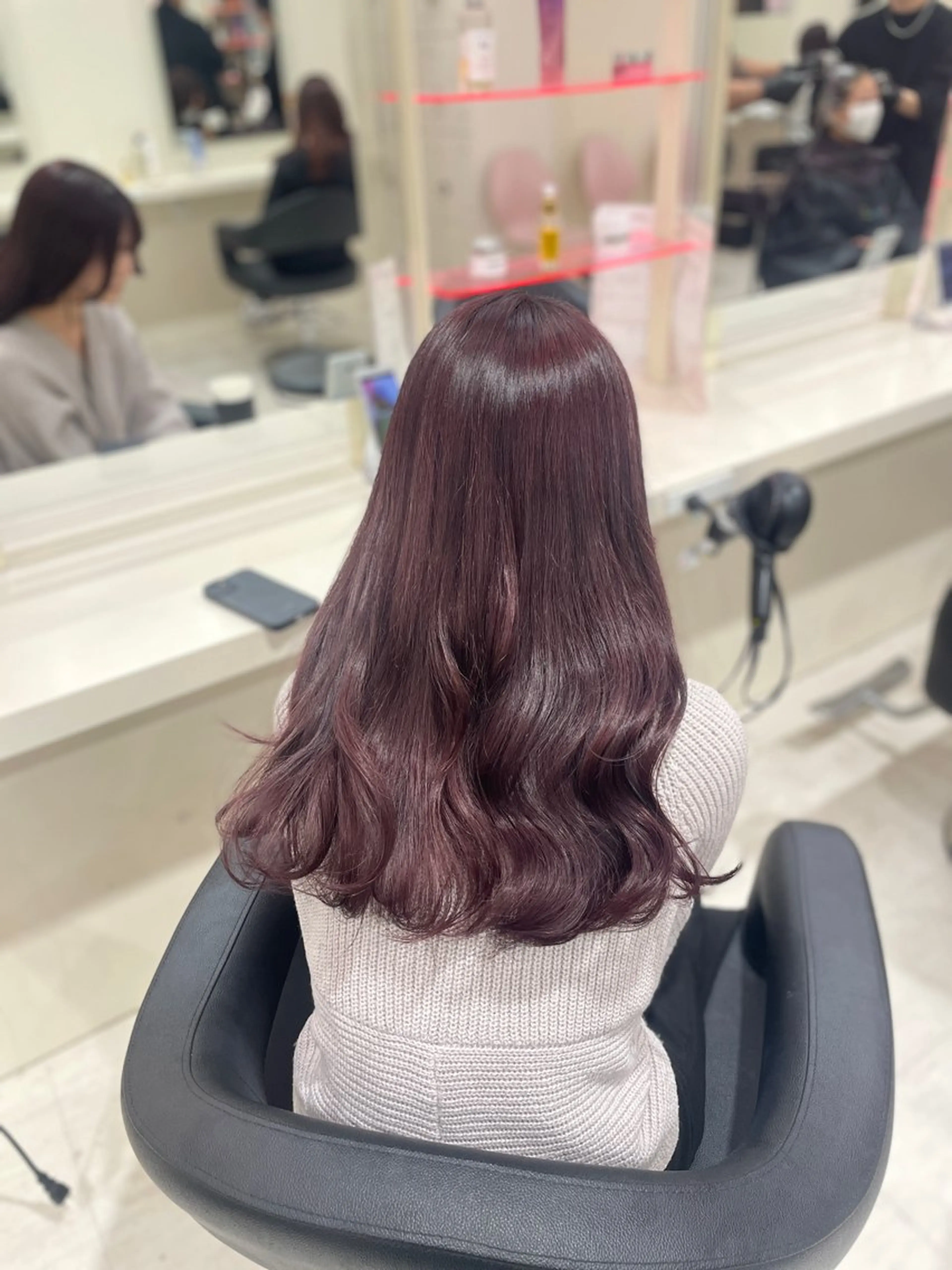 ロング ヘアカラー トリートメント ヘアセット 💗暖色カラー💗 ツヤ髪💗Mayaのヘアスタイル