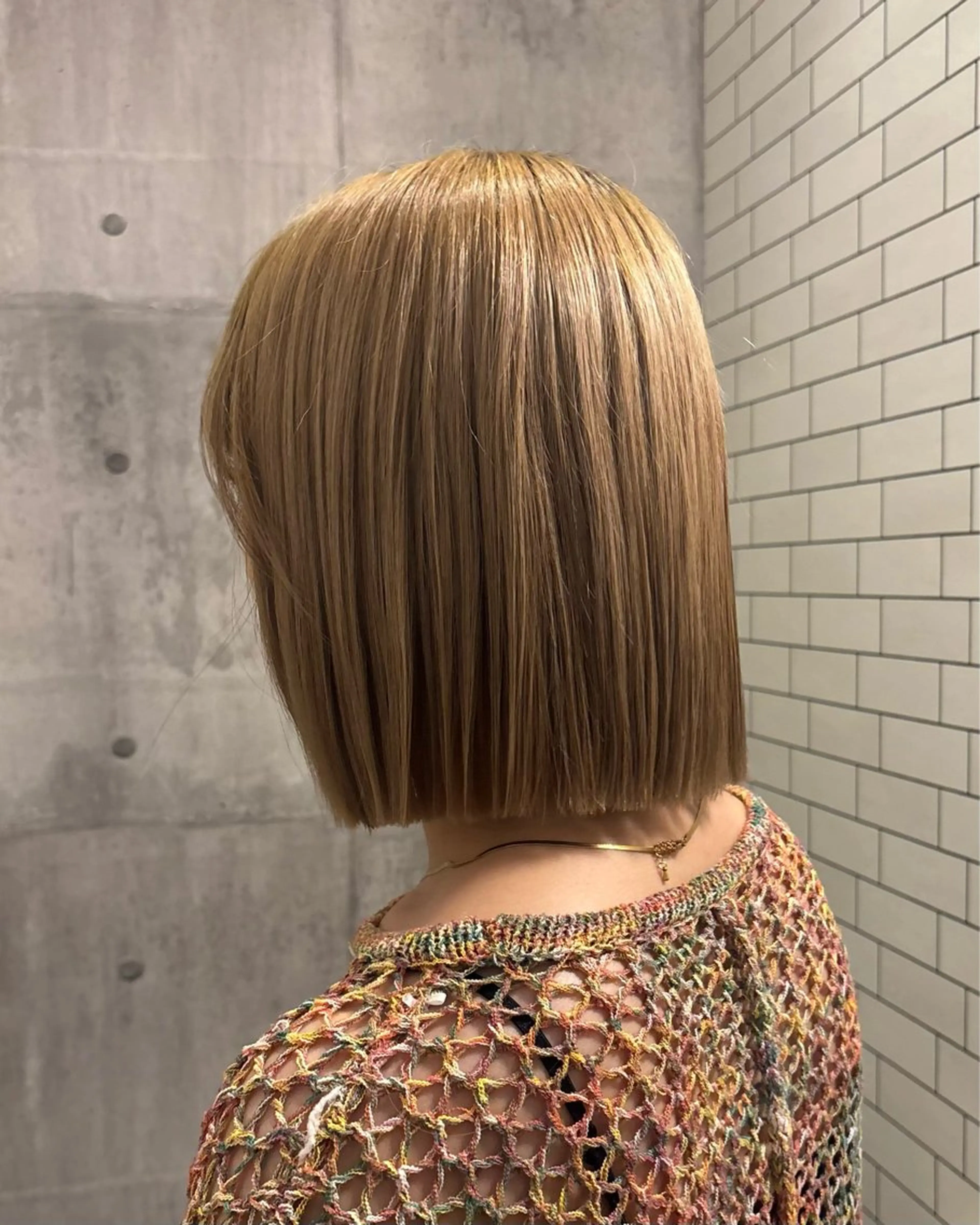 ショート ボブ カット ヘアカラー トリートメント ブリーチなしダブル カラー/暖色/麻咲のヘアスタイル