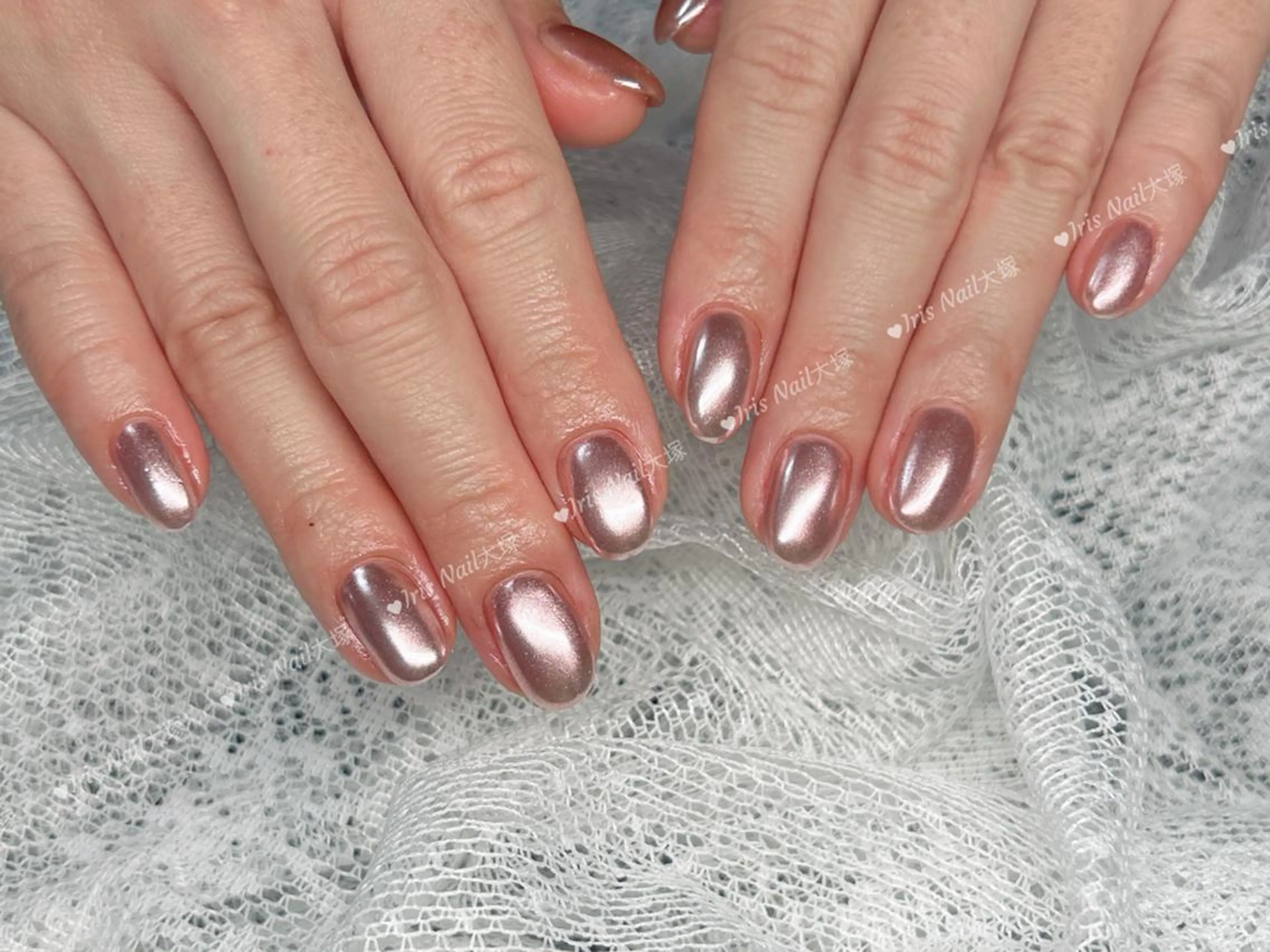 ネイル ミラーネイル ワンカラーネイル ハンドネイル ハンドケア IRIS NAIL大塚のネイルデザイン