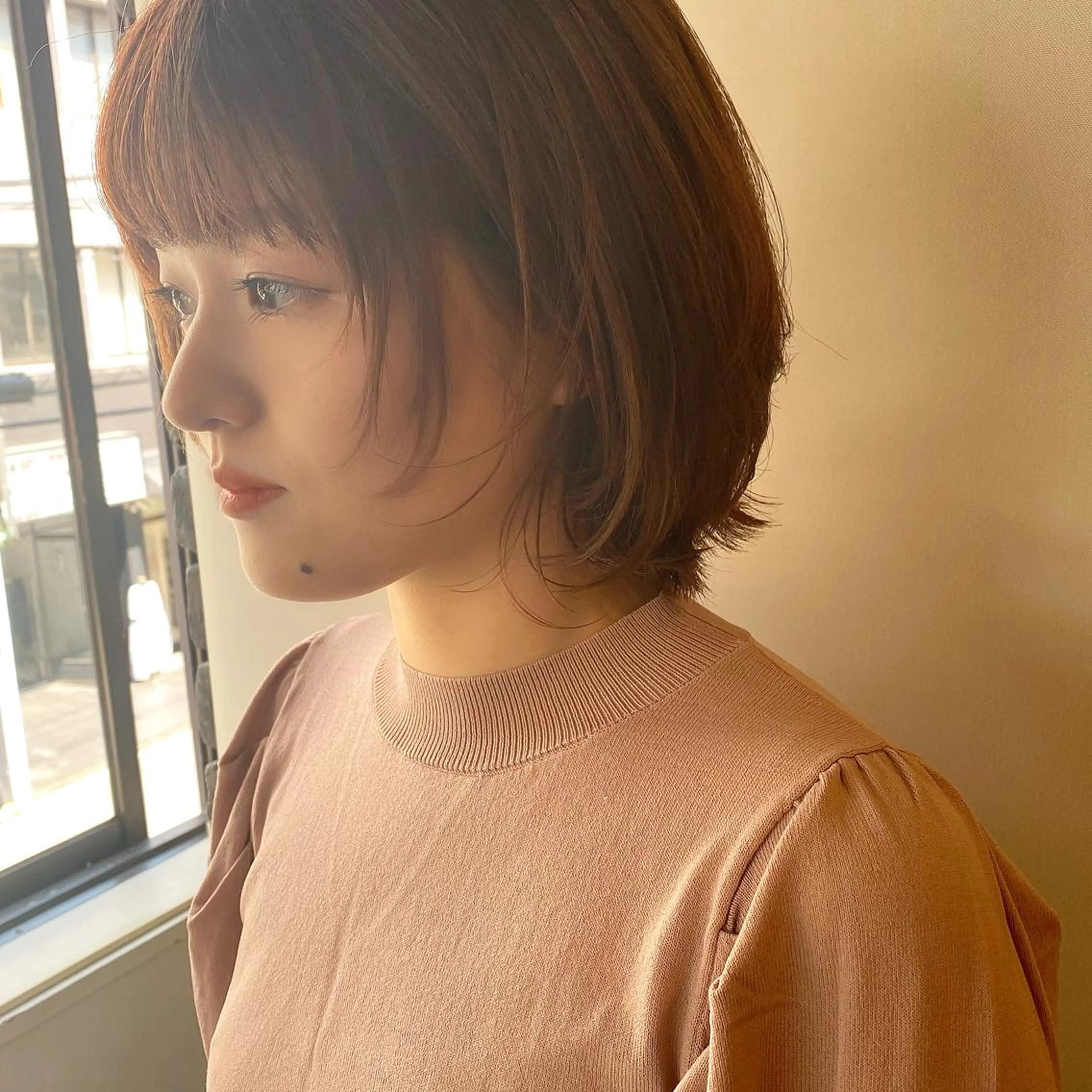 ショート カラー パーマ ヘアアレンジ ショートボブ ボブ 顔周りカット ショートヘア GIVET (ジヴェ)所属・撮影モデル募集 🦋soemikaのヘアスタイル