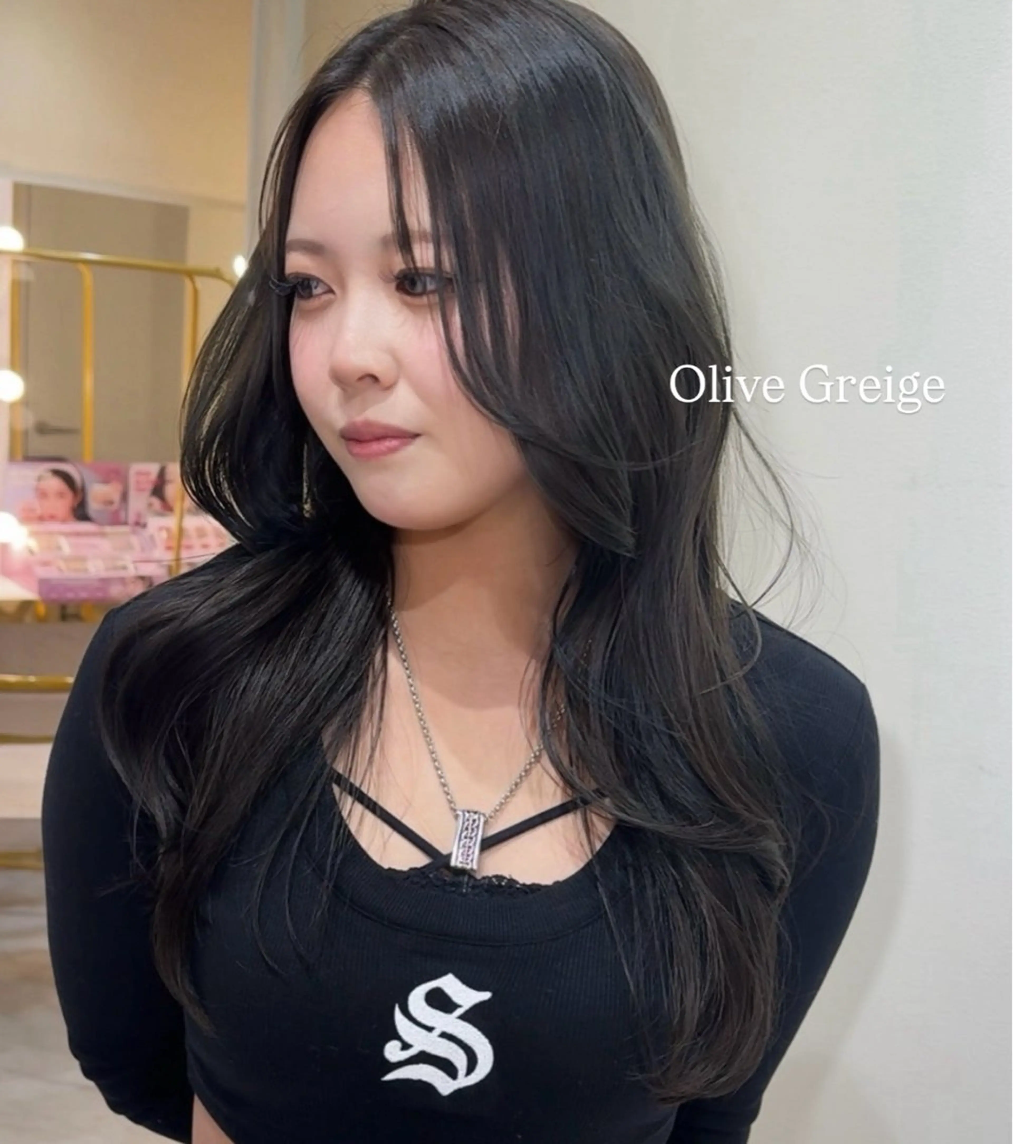 ロング カラー ヘアカラー ワンホン×髪質改善 つのーか🩶‪🫧のヘアスタイル