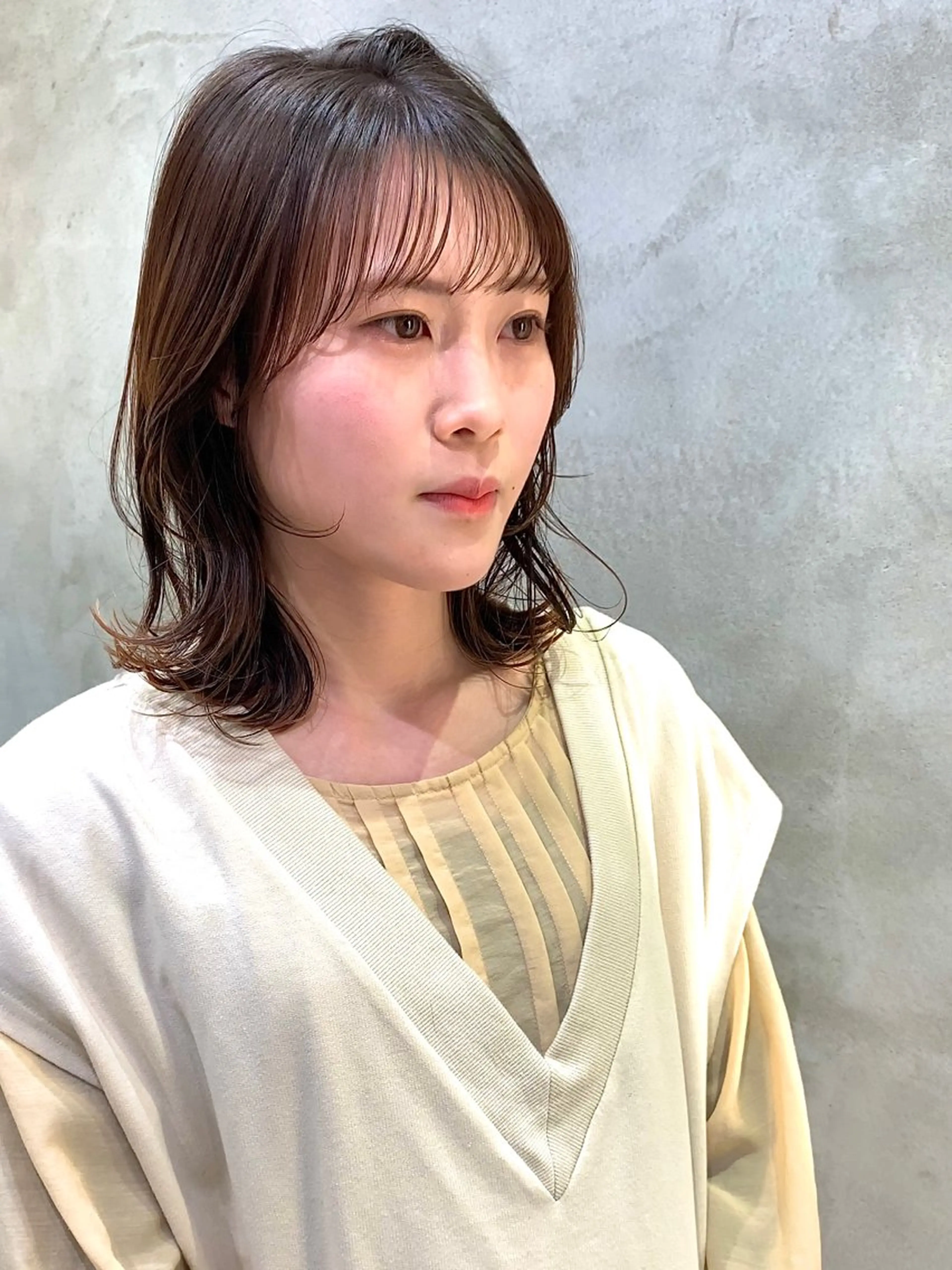 ミディアム ミディアムレイヤー レイヤーカット カット ヘアカラー ✨髪質改善/レイヤー ✨川合佑哉のヘアスタイル