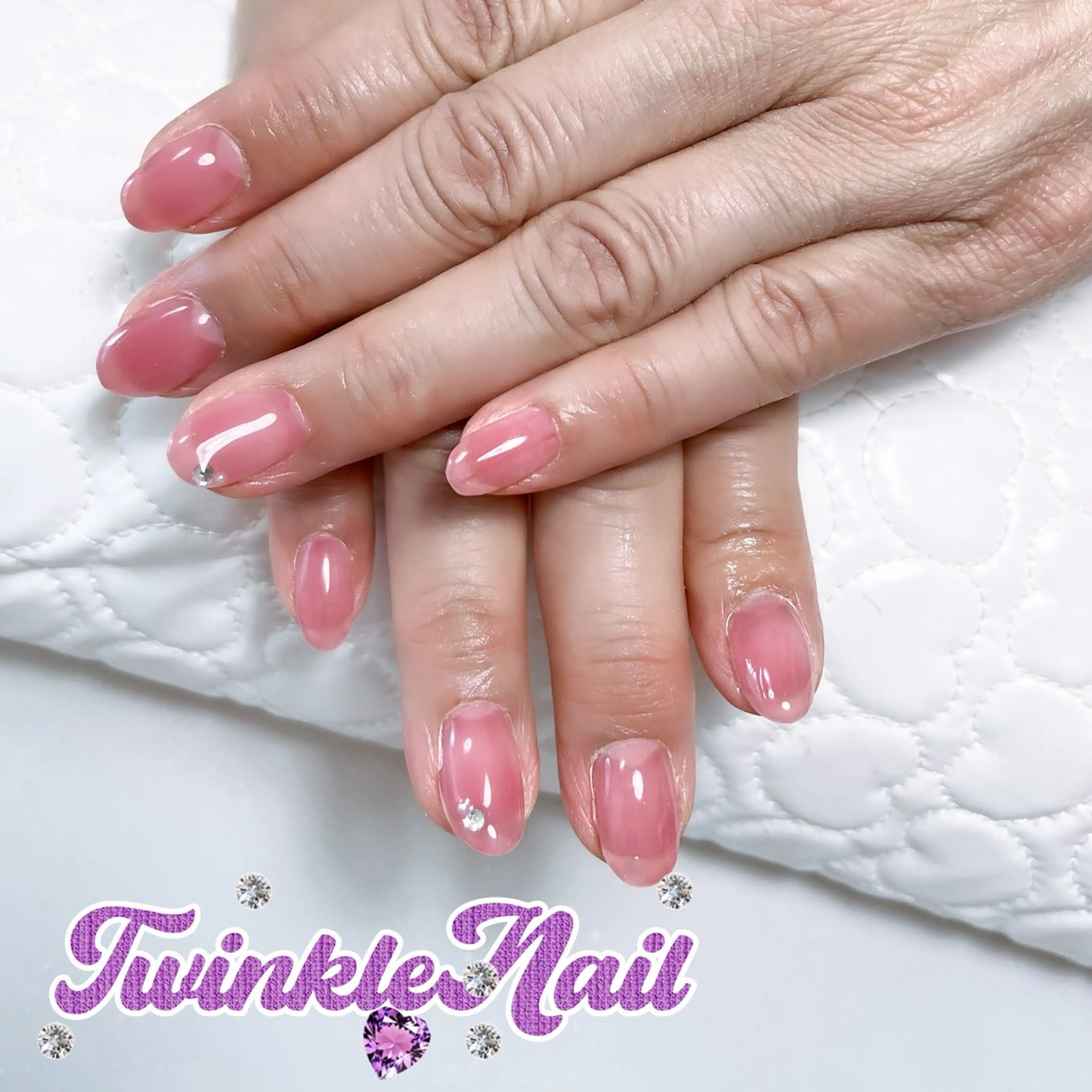 ネイル キラキラネイル シンプルネイル Twinkle Nail Kuboのネイルデザイン