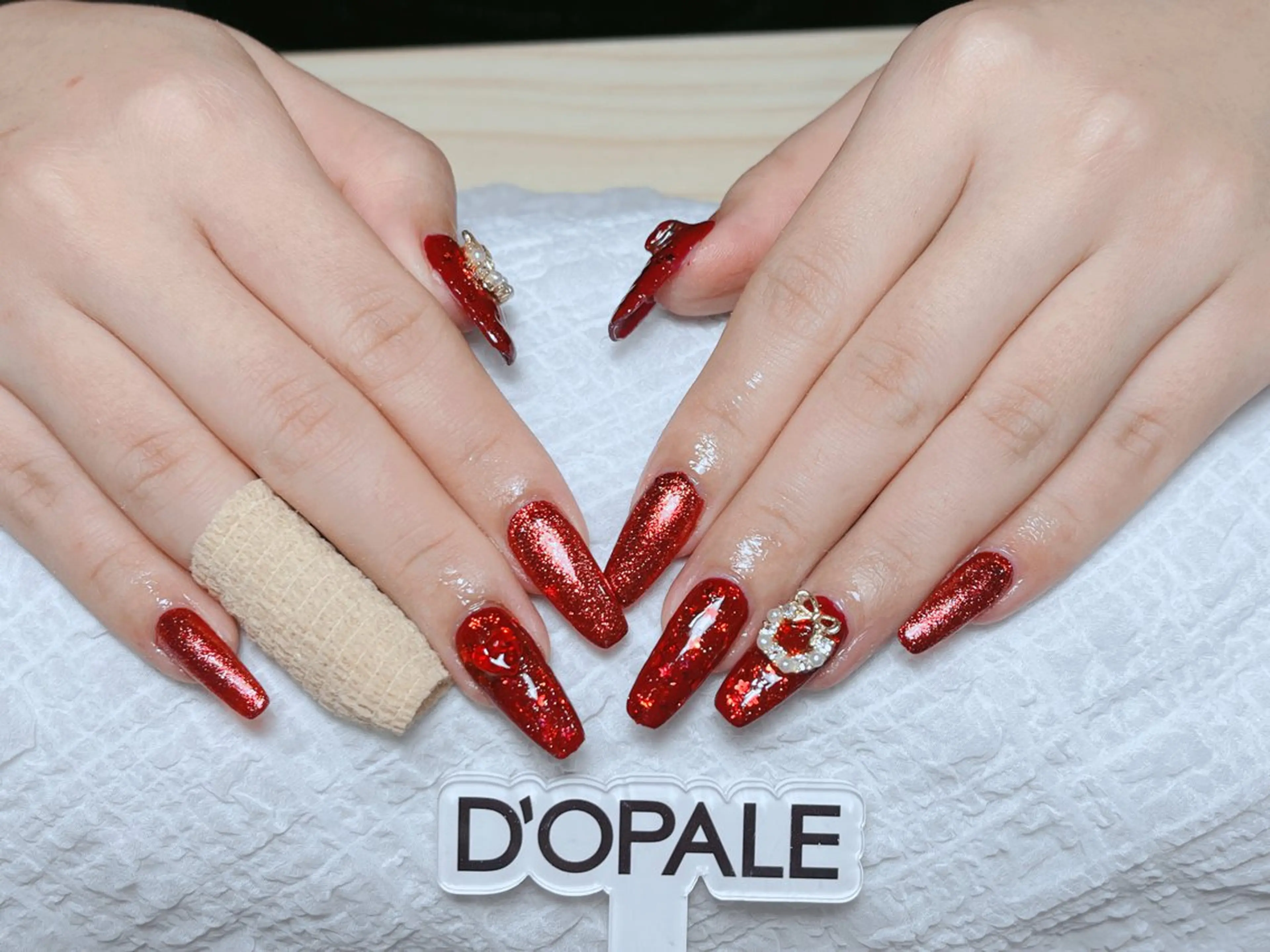 ネイル 長さ出し スカルプネイル ネイルチップ D‘OPALE所属・DOPALE、もも 彦奇のネイルデザイン