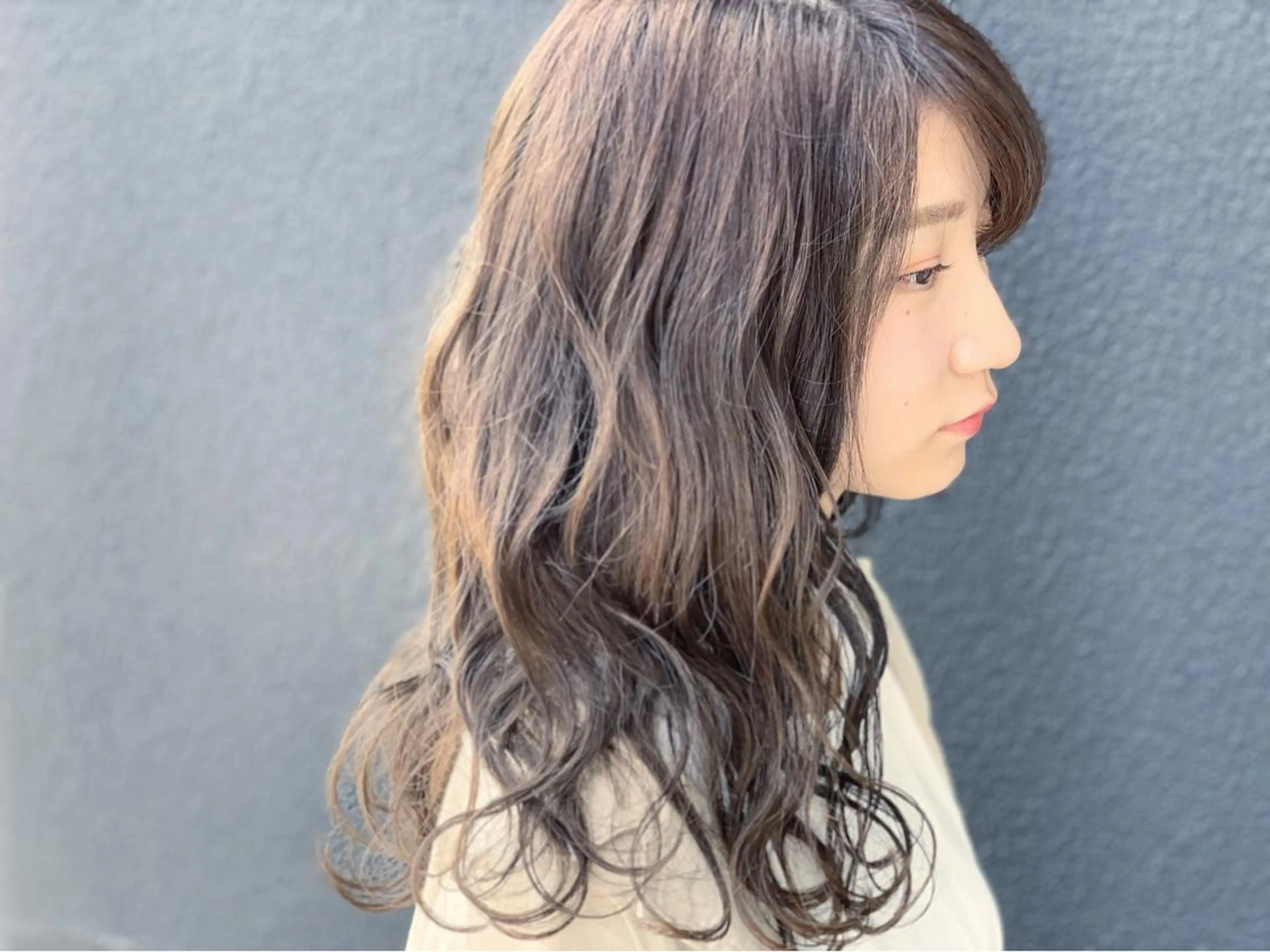 セミロング カラー ヘアカラー トリートメント IORI #韓国ヘア#髪質改善のヘアスタイル