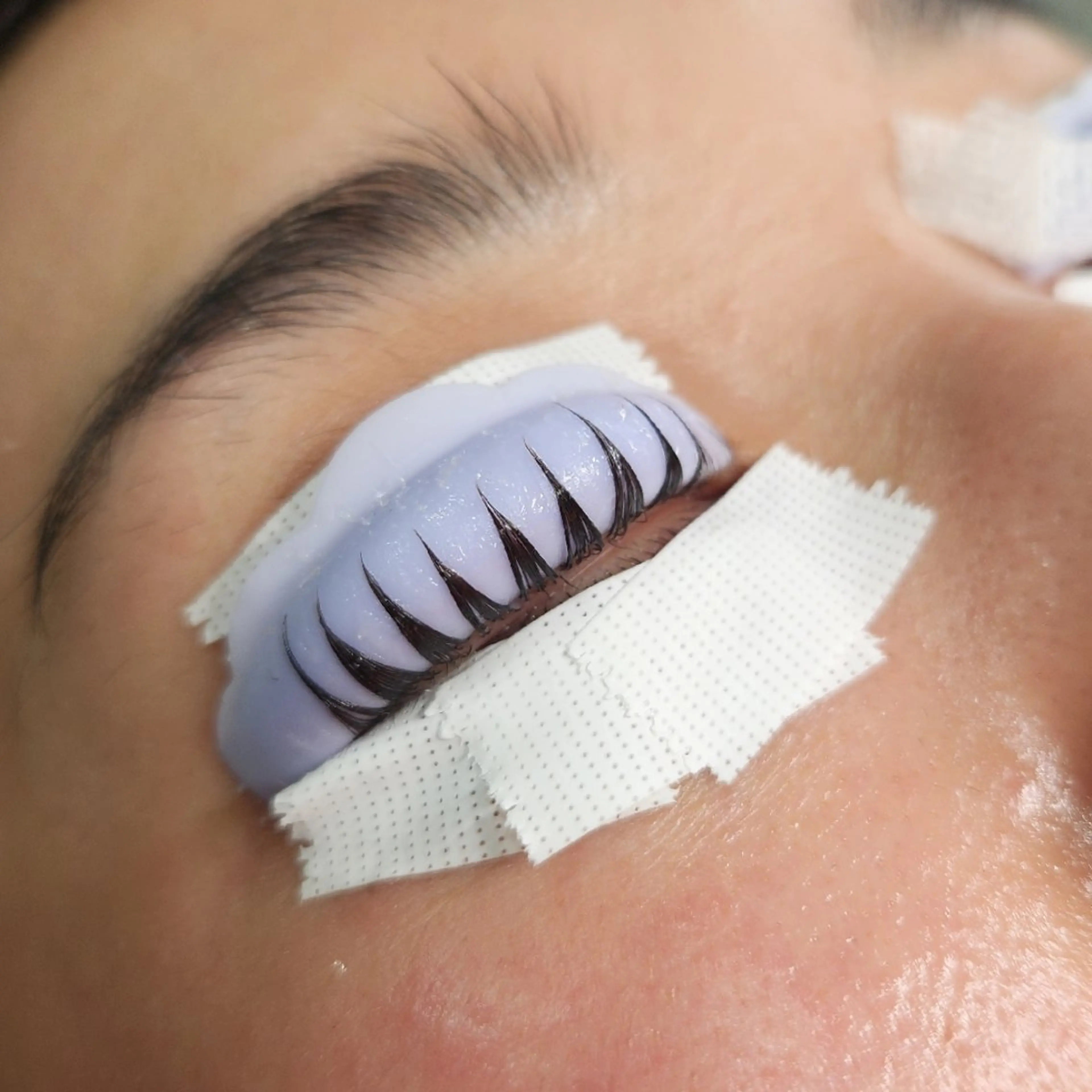 マツエク・マツパ 束感まつ毛 一重×まつ毛パーマ Eyeherbskin所属・札幌東区・デザイン まつげパーマのマツエク・マツパデザイン