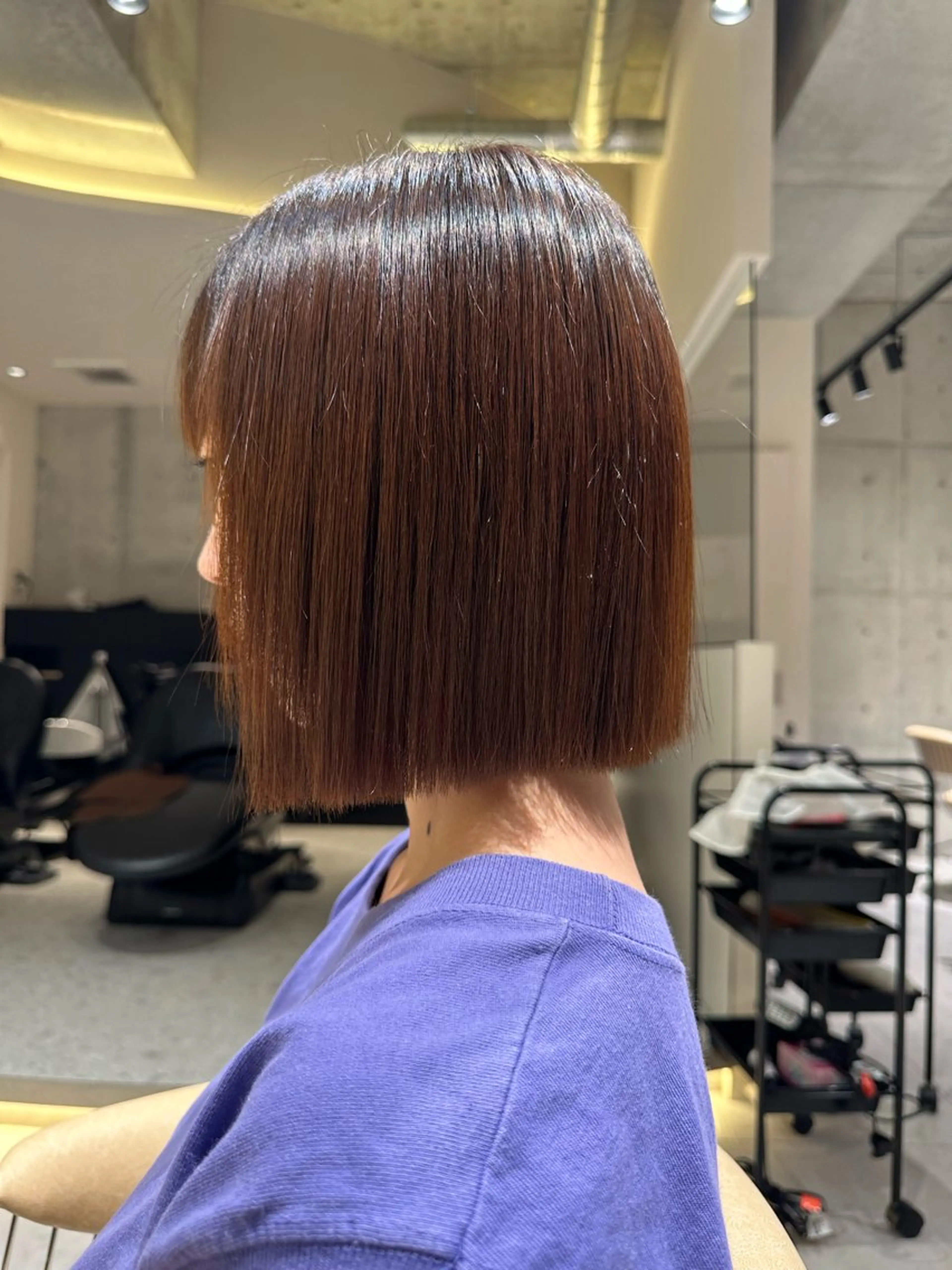 ミディアム カット 縮毛矯正 トリートメント ✨髪質改善特化✨副 店長椎葉信乃介のヘアスタイル