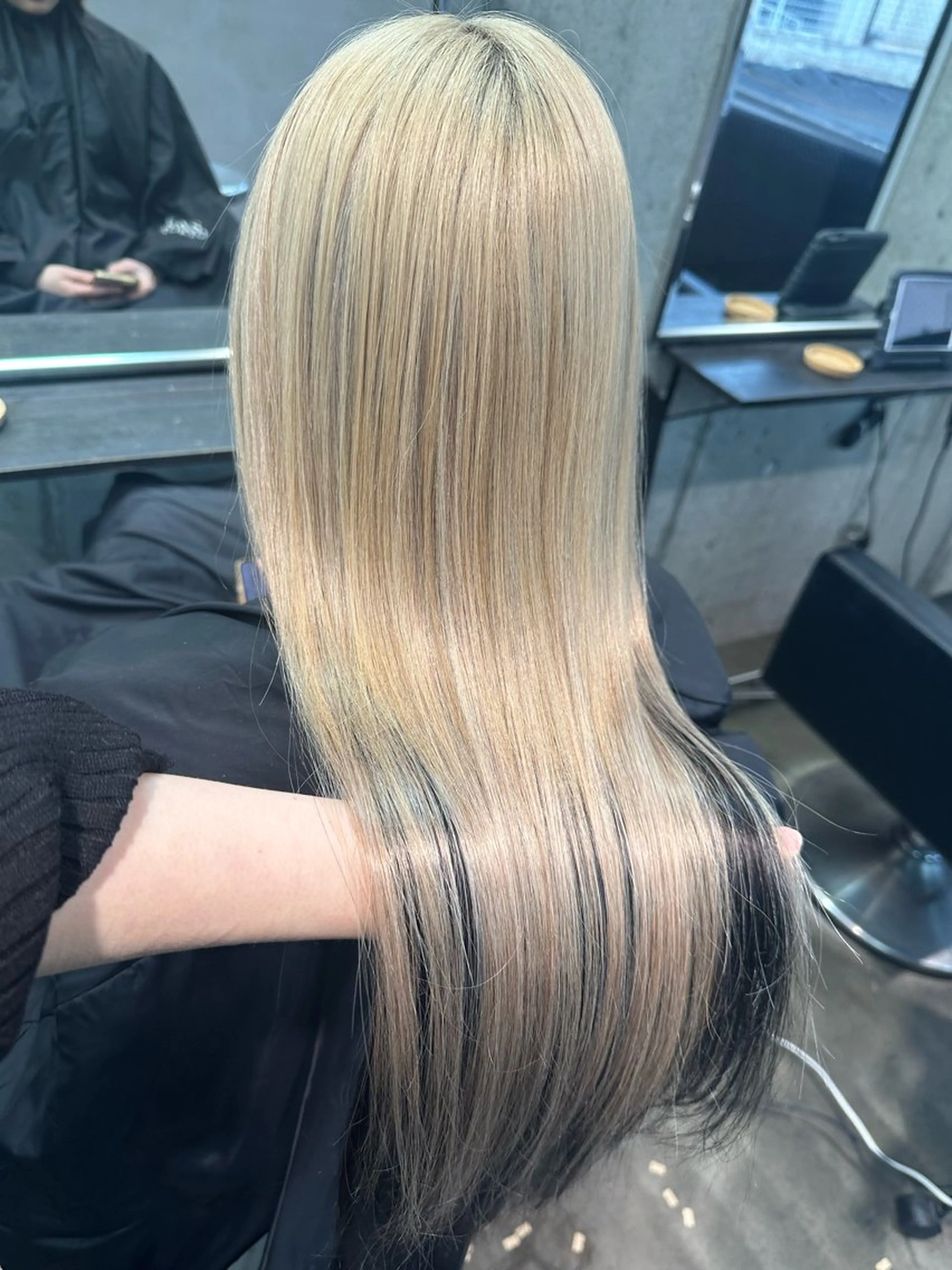 🦋ケアブリーチ＋カラー＋オージュア5stepTr＋シールエクステ60枚🦋最高級バージンレミー毛【人毛100%✨】の写真