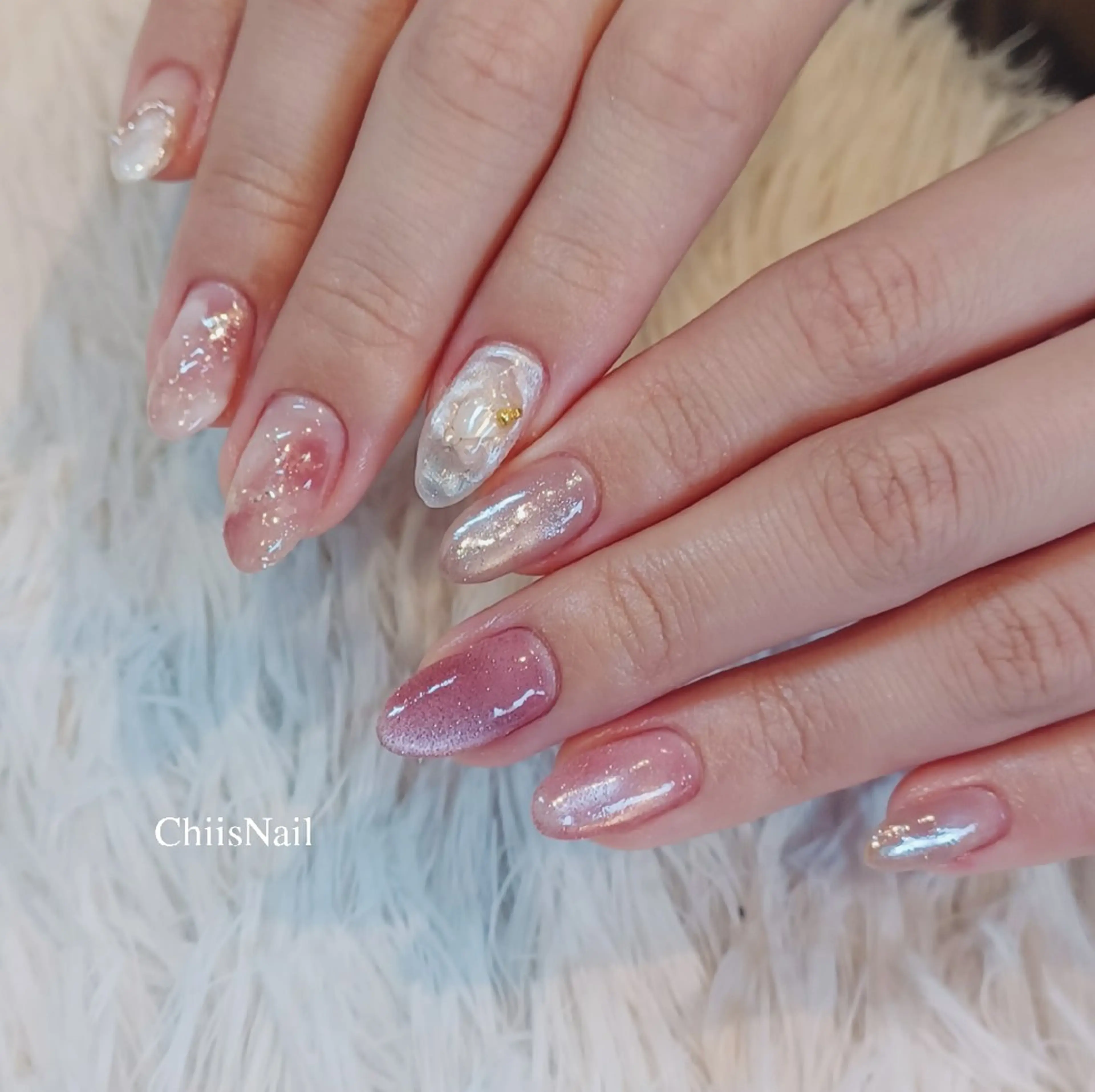 ネイル ピンク ハンドネイル ChiisNail チィズネイルのネイルデザイン