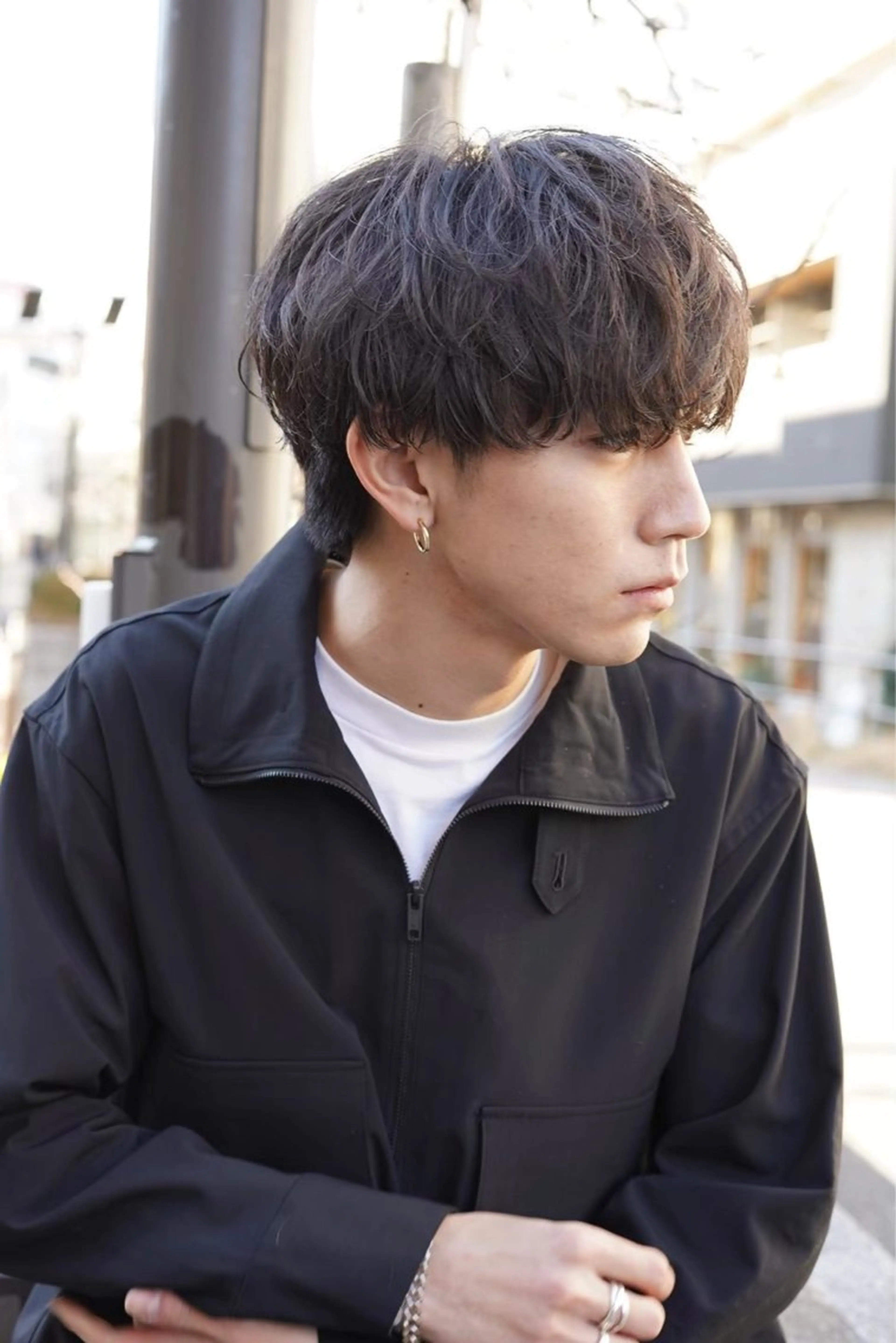 ショート カラー パーマ メンズ メンズパーマ シャドーパーマ 栄💗メンズパーマ｜ ハイトーン｜haruのヘアスタイル