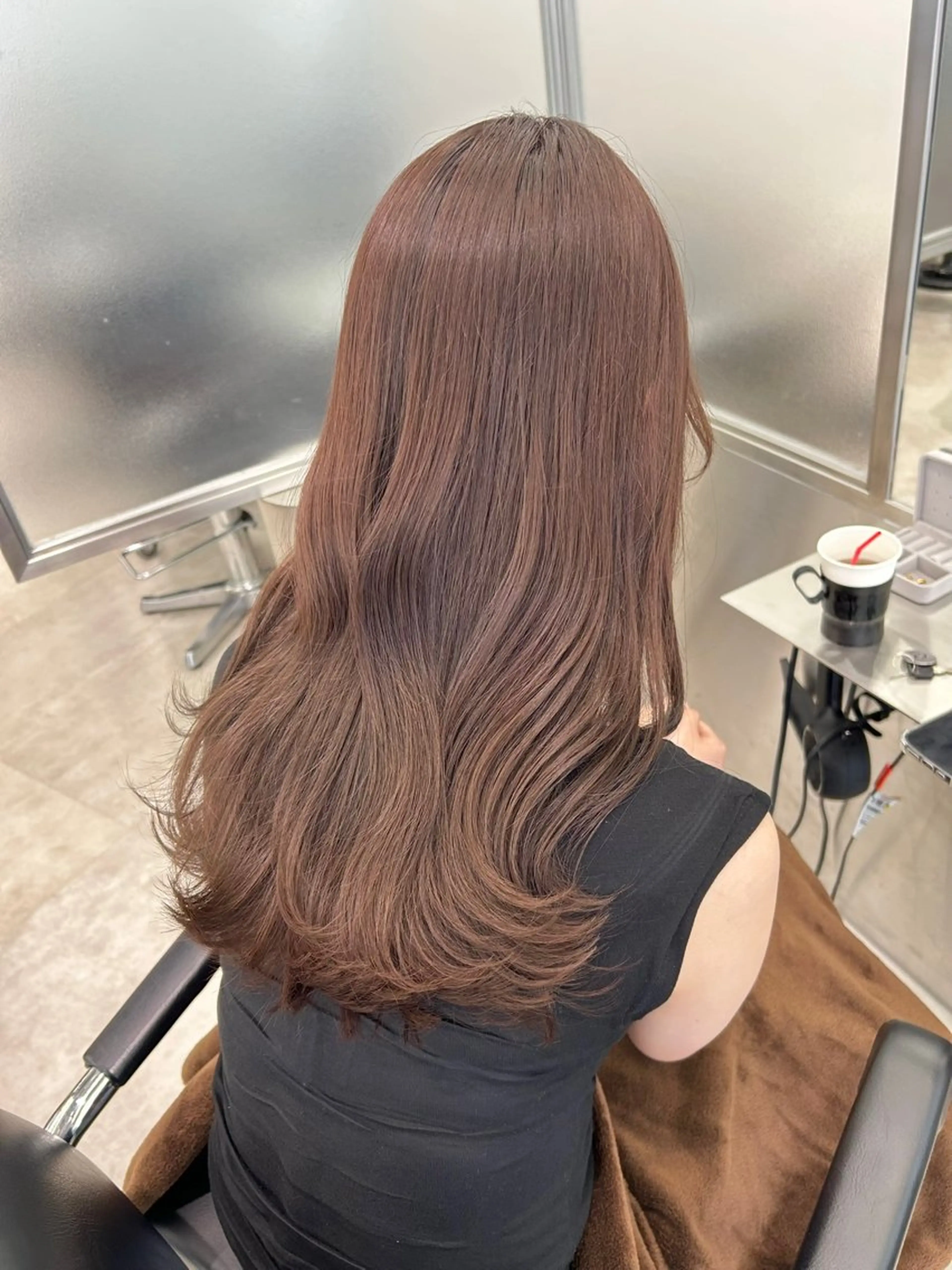 セミロング GO TODAY  SHAIR SALON 梅田NU茶屋町店所属・田中成美/レイヤー カット/透明感カラーのヘアスタイル