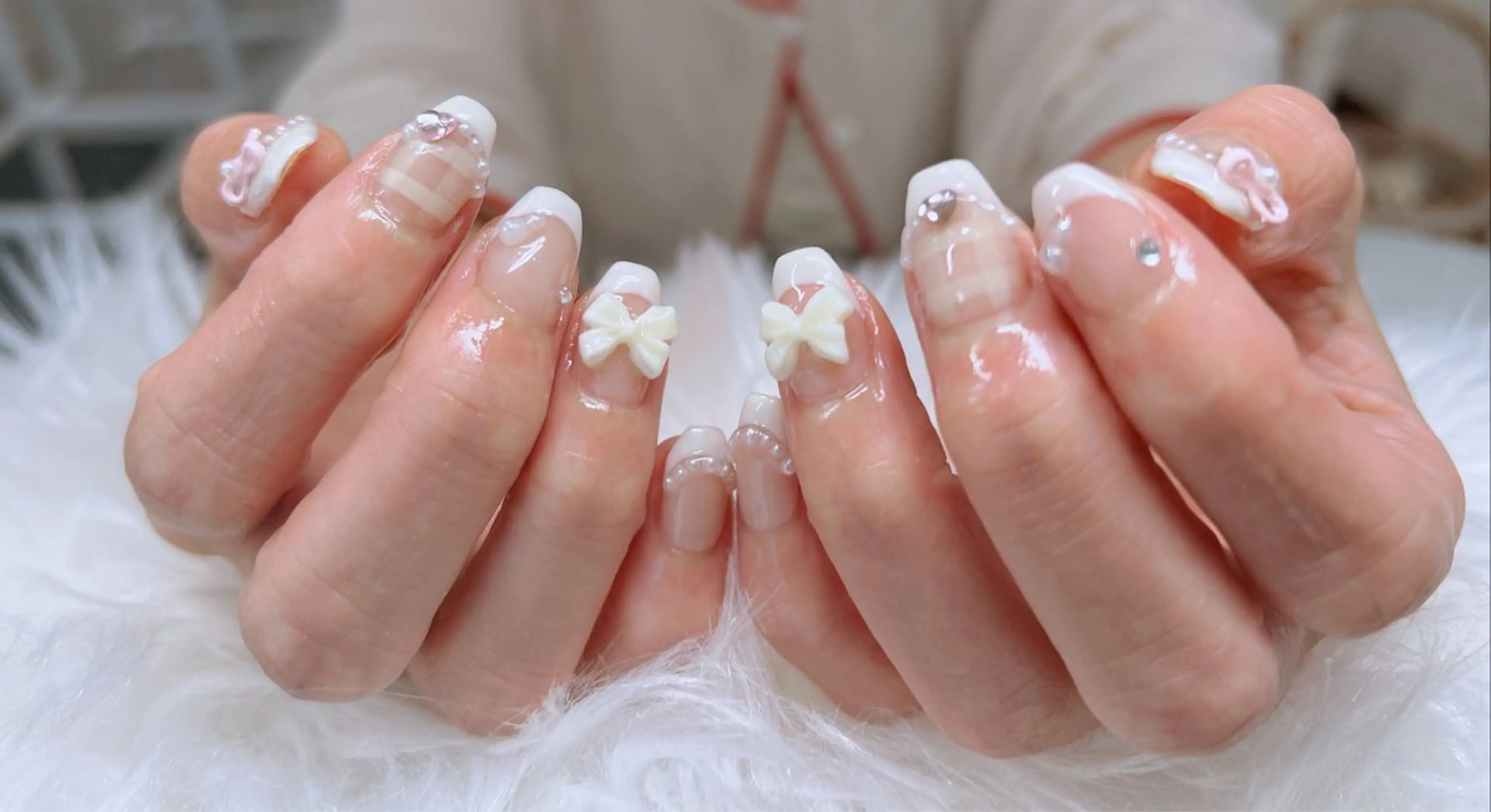 ネイル フットネイル フレンチネイル 韓国ネイル ロングネイル マグネットネイル Lee _nailのネイルデザイン