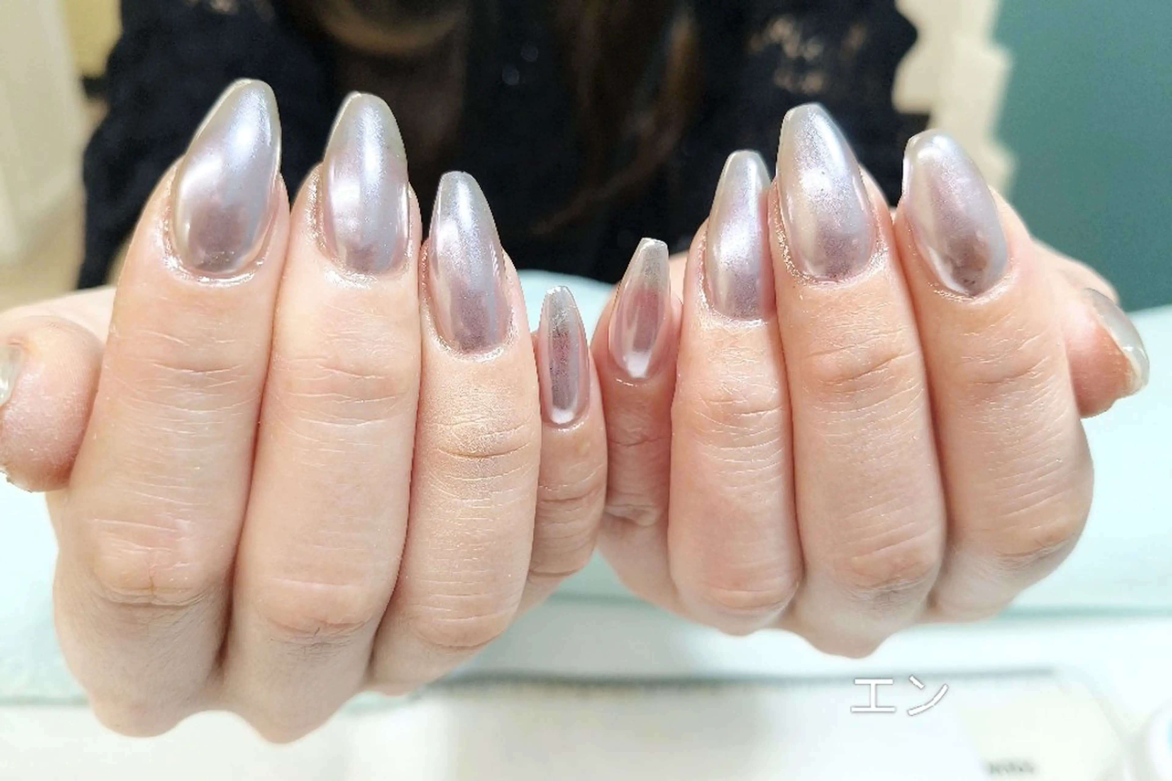 ネイル ミラーネイル ワンカラーネイル エ ンのネイルデザイン