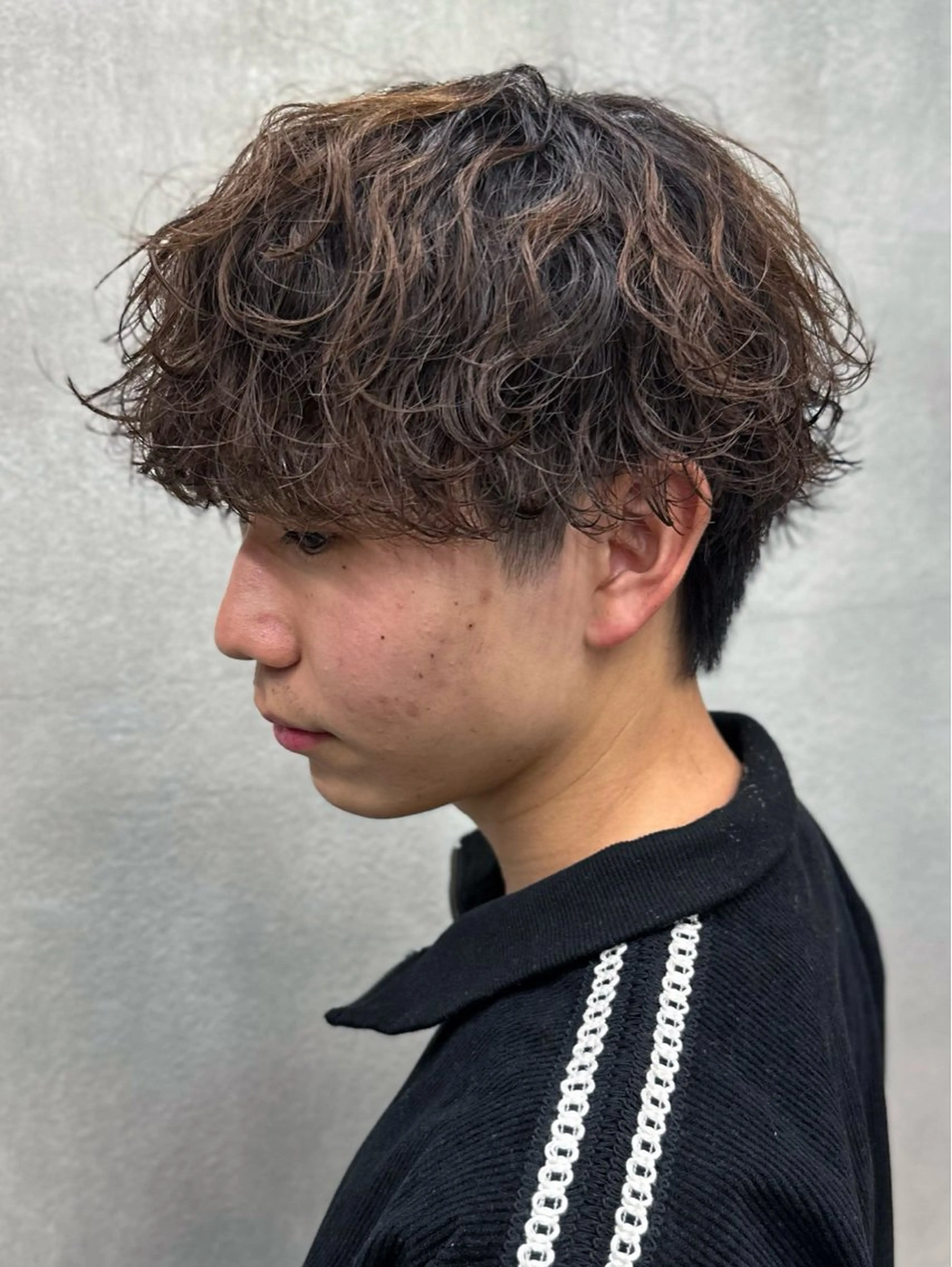 パーマ メンズ 韓国ヘア/メンズ/ タケウチタイガのヘアスタイル