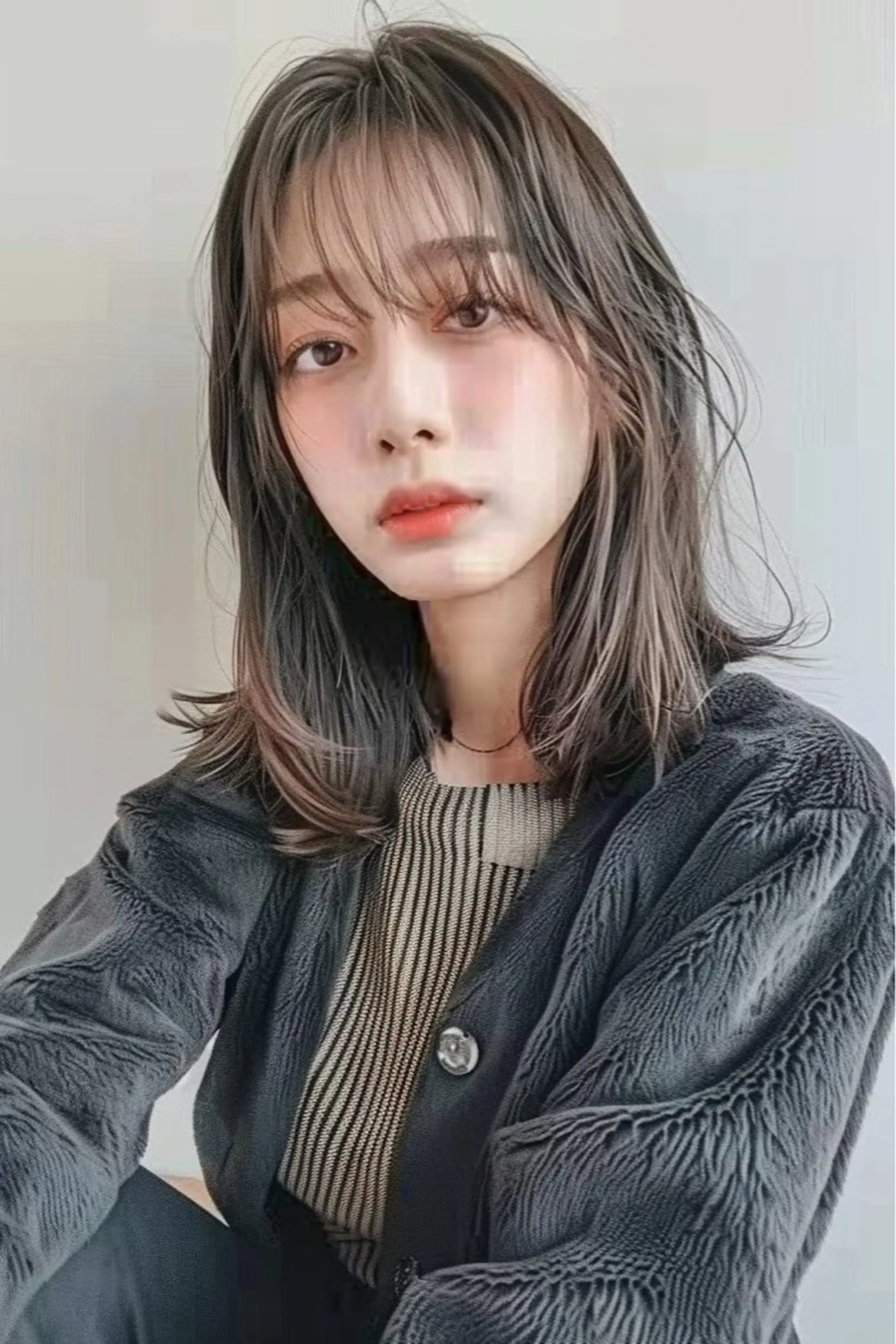 ミディアム カラー カット ヘアカラー トリートメント 圧倒的似合わせ ケアカラーYUTOのヘアスタイル