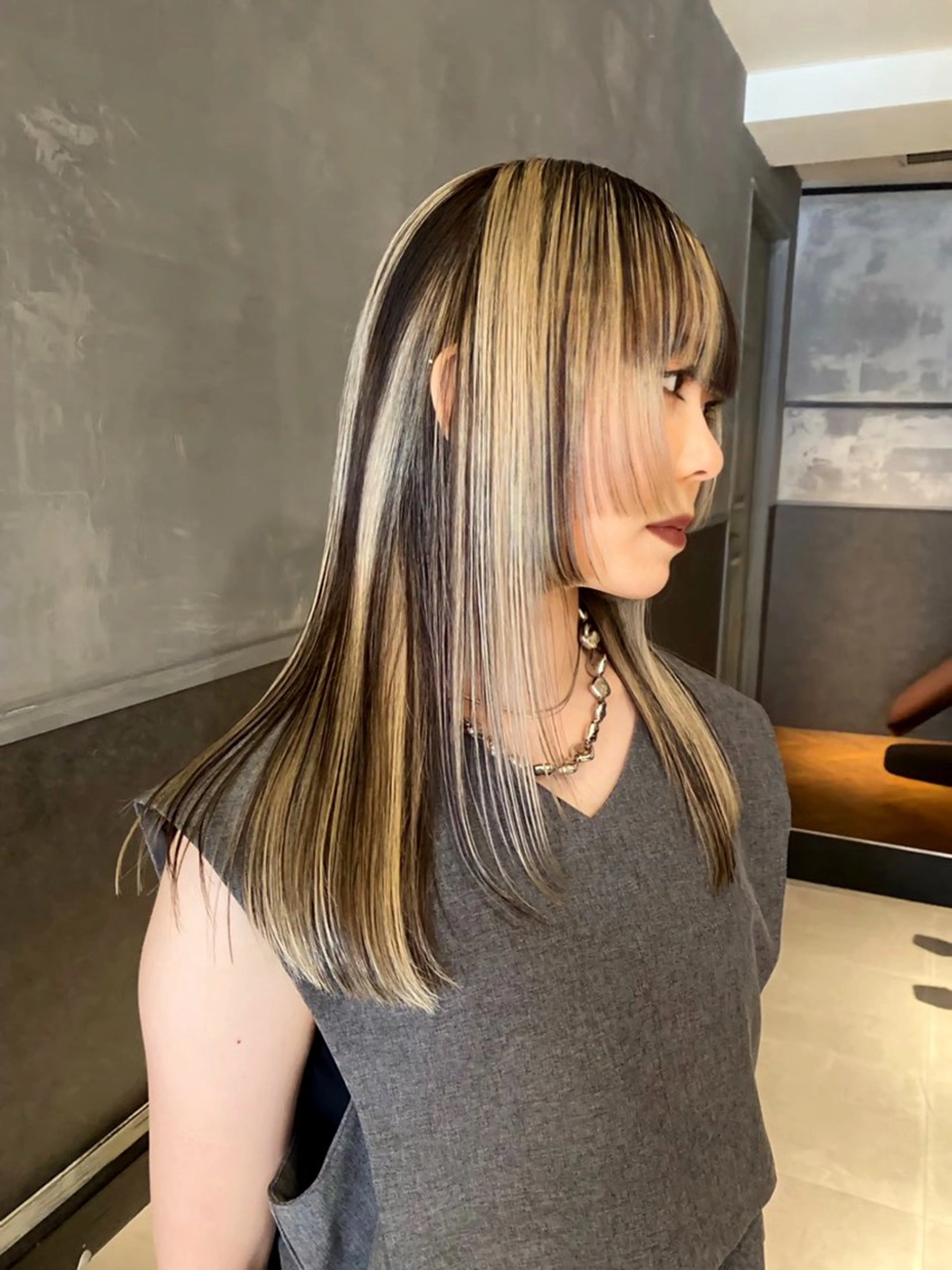 ロング カラー 田中 里奈のヘアスタイル