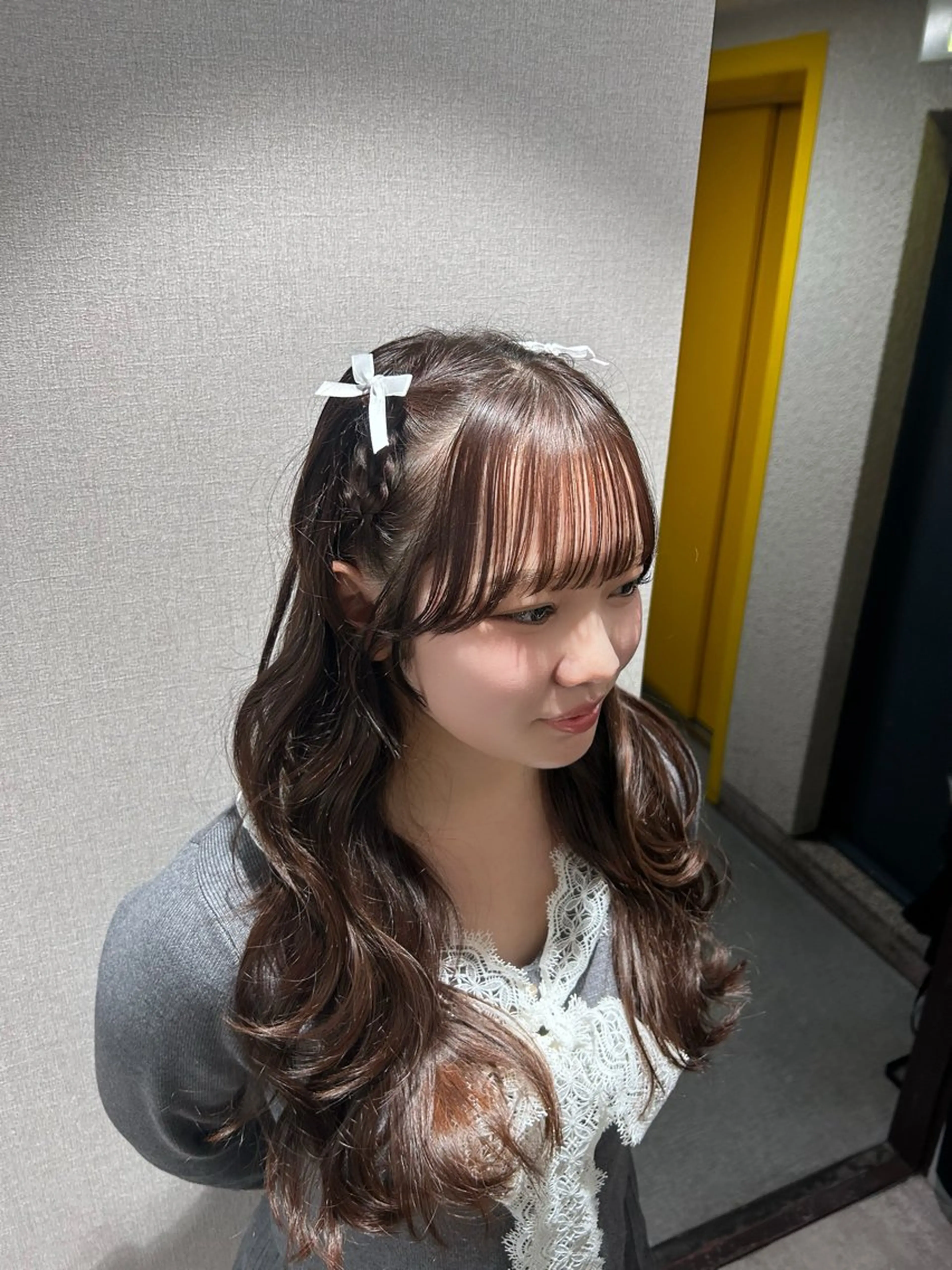 ロング トリートメント ヘアセット 艶あり暖色カラー🌈 カラー診断あゆみのヘアスタイル