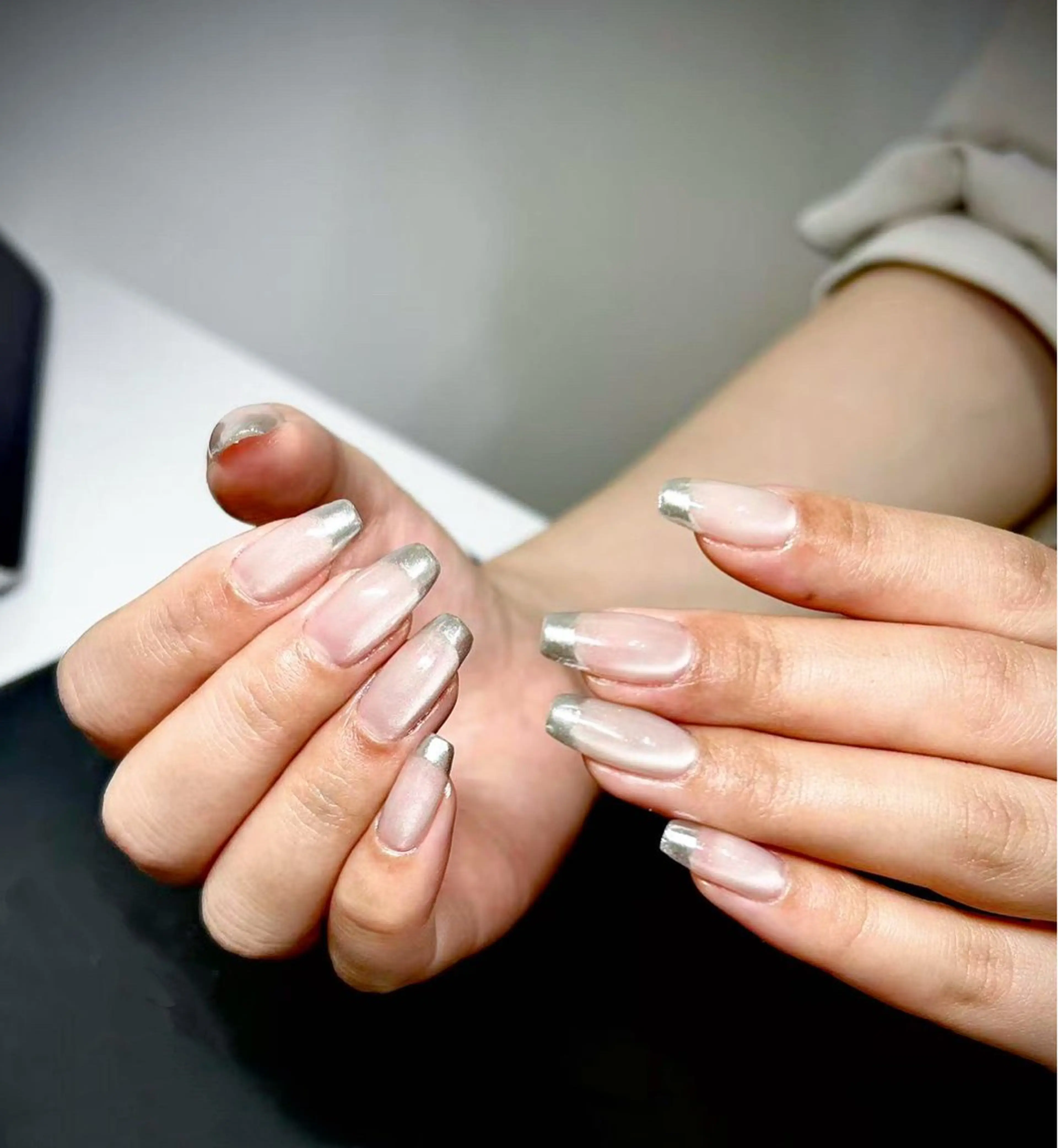 ネイル スカルプネイル シンプルネイル Lunailsalon所属・Lu nailsalonのネイルデザイン