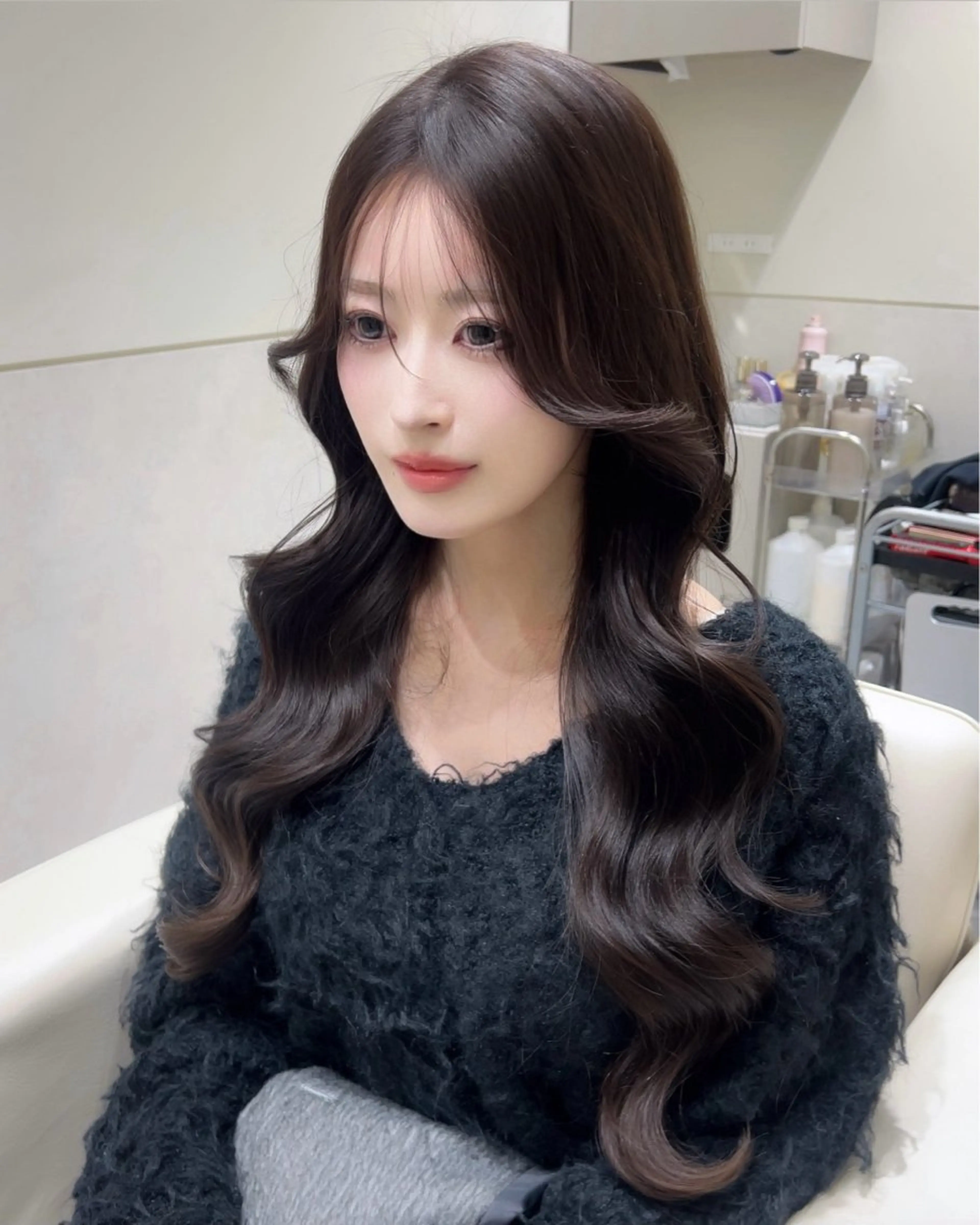 ロング カラー カット ヘアカラー トリートメント SALOWIN銀座一丁目suite店所属・🩷韓国ヘア/ヨシン モリ🩷Maikaのヘアスタイル