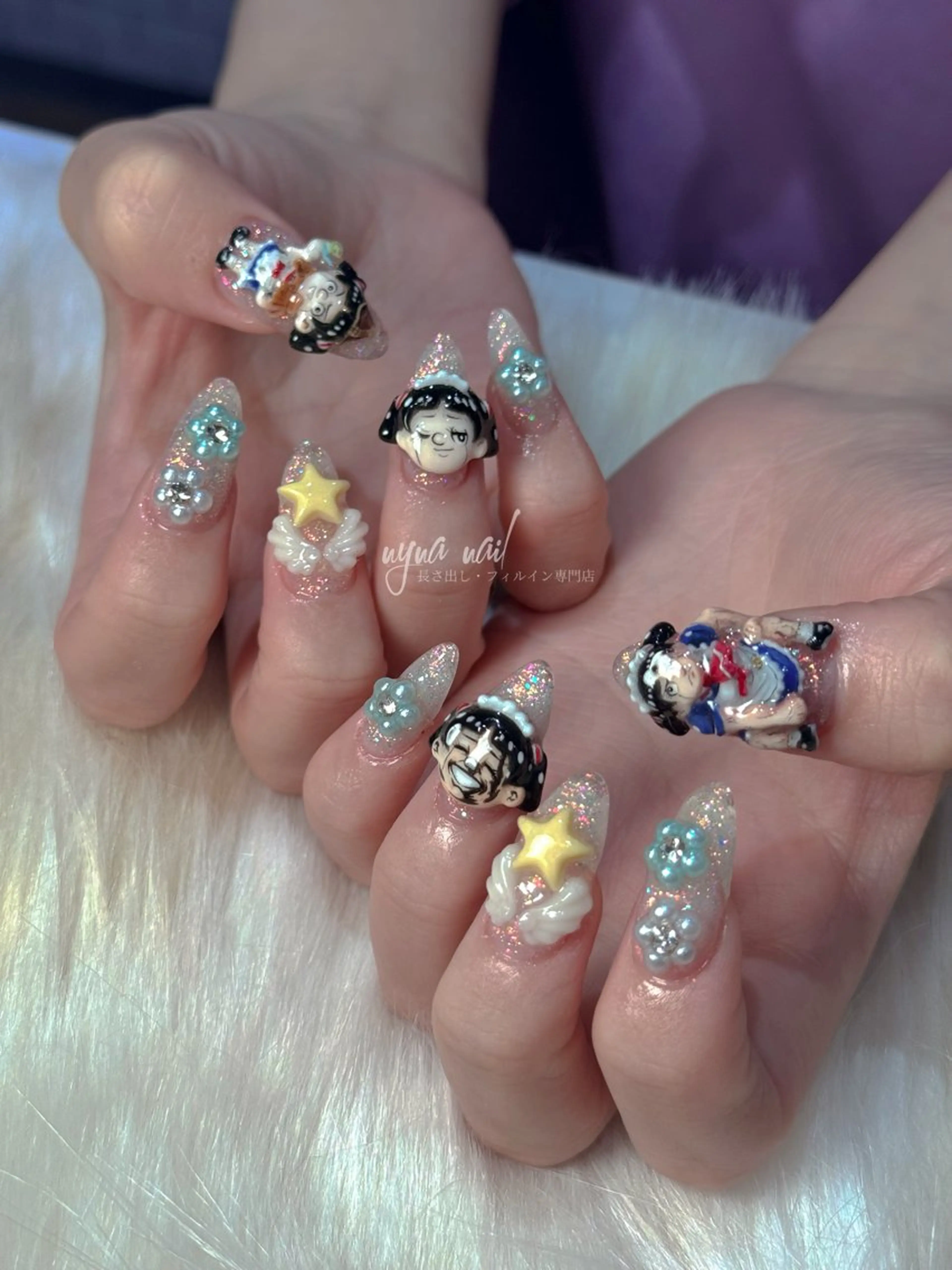 ネイル アートネイル 持ち込み ハンドネイル 長さ出し専門 nynaのネイルデザイン