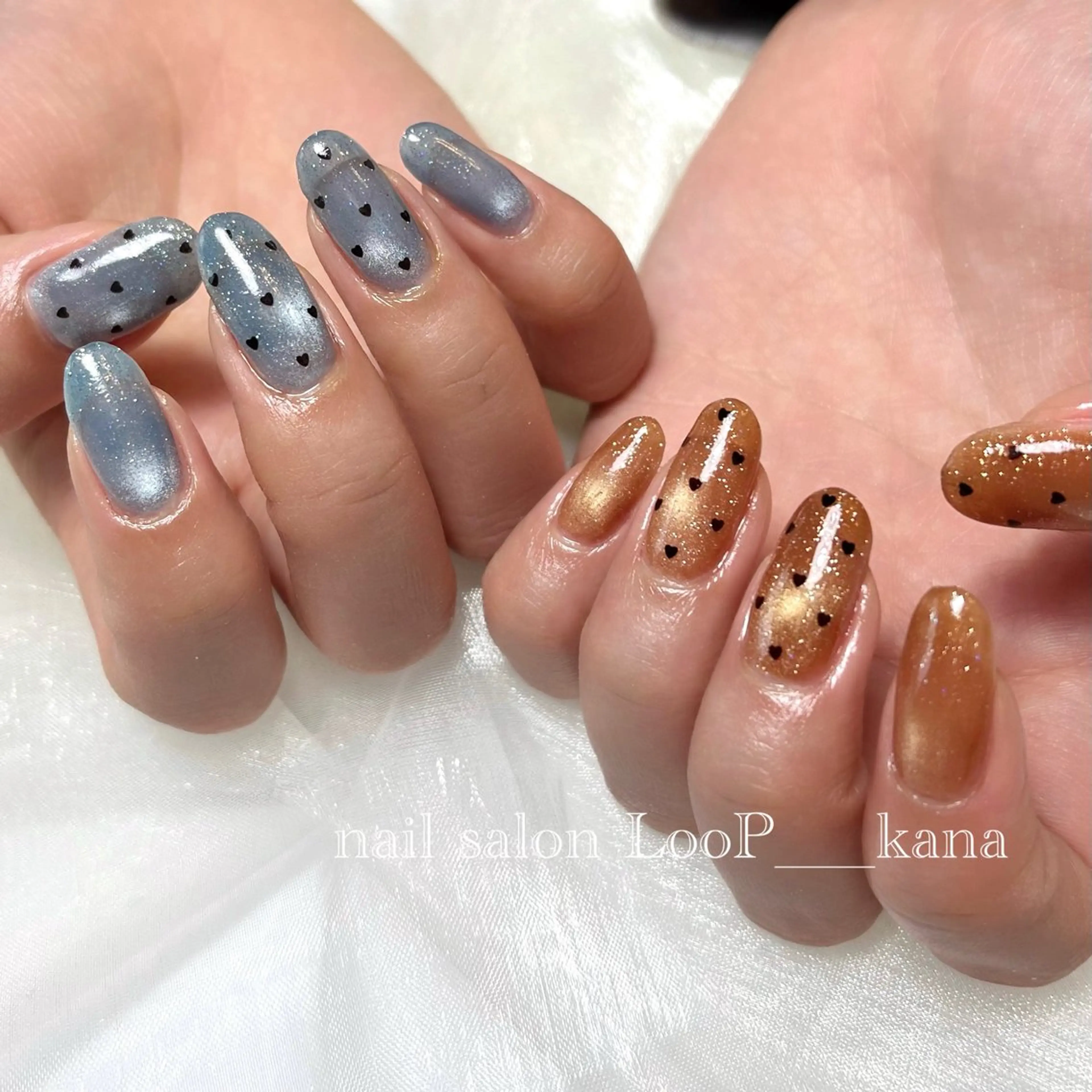 ネイル ハート ハンドネイル ネイルモデル募集中 LooP-kanaのネイルデザイン