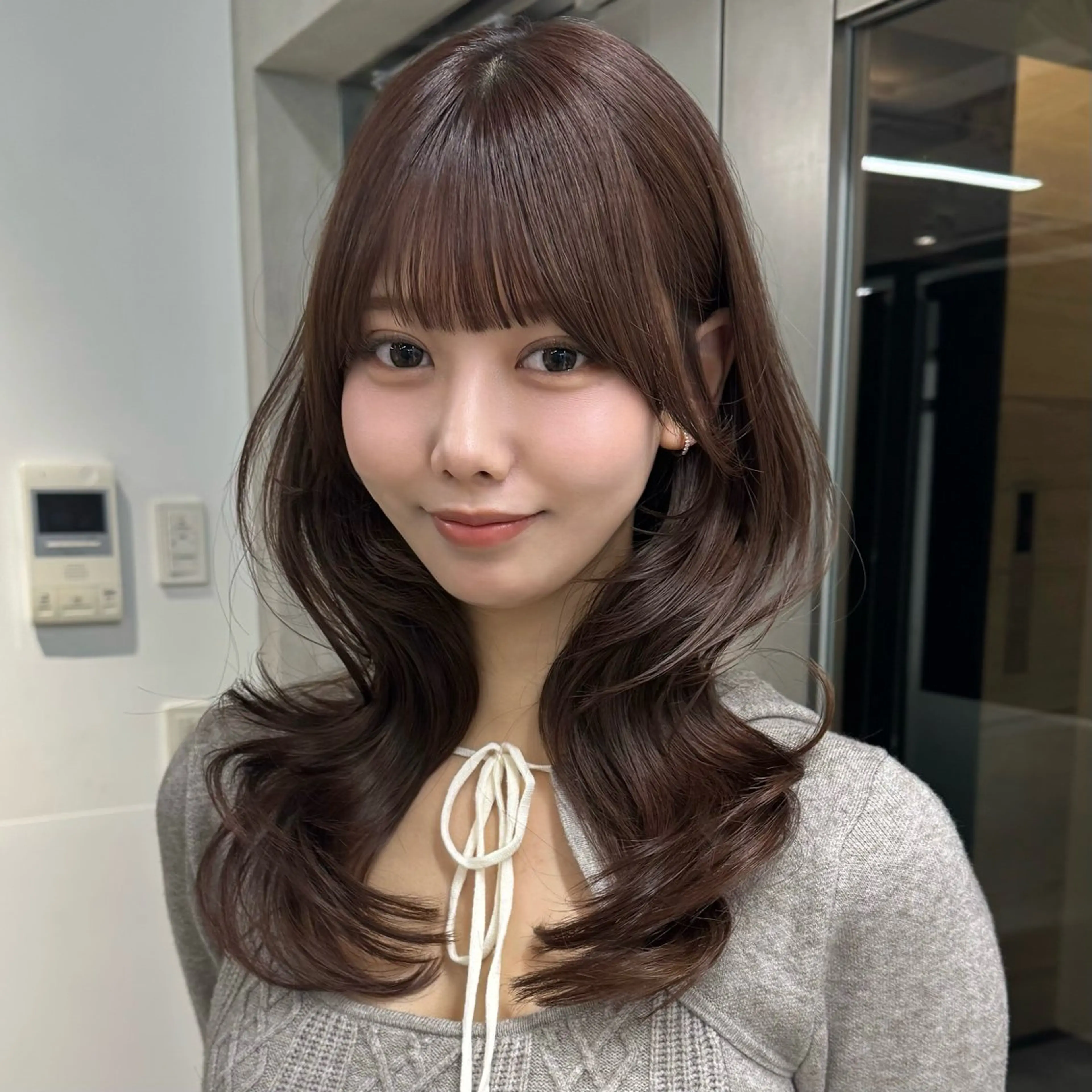 ミディアム カット トリートメント レイヤーカット/ボブ 韓国ヘア🪄REN.のヘアスタイル