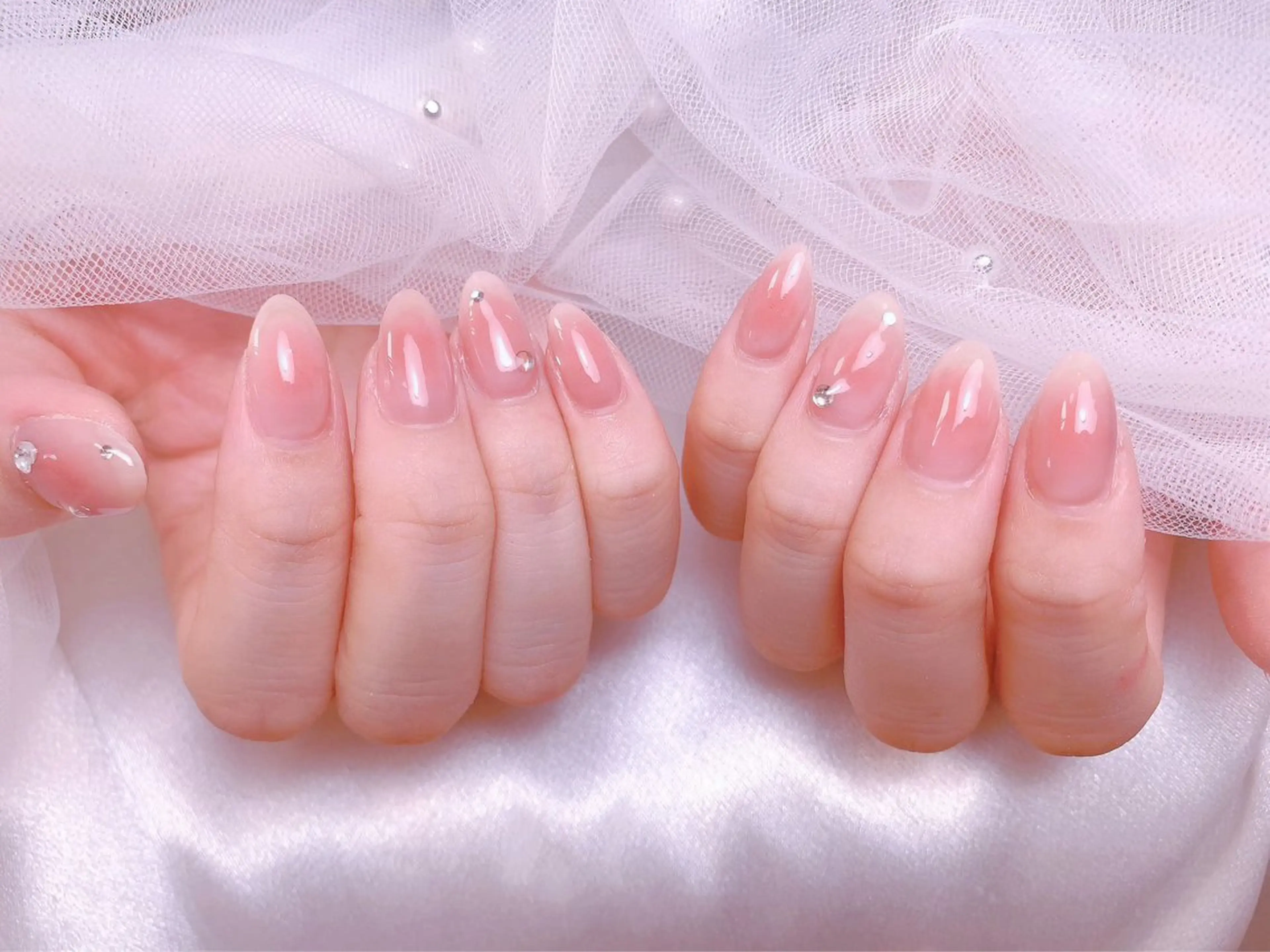 ネイル フレンチネイル ジェルネイル ハート 韓国ネイル マグネットネイル ハンドネイル ネイルサロン lotusのネイルデザイン