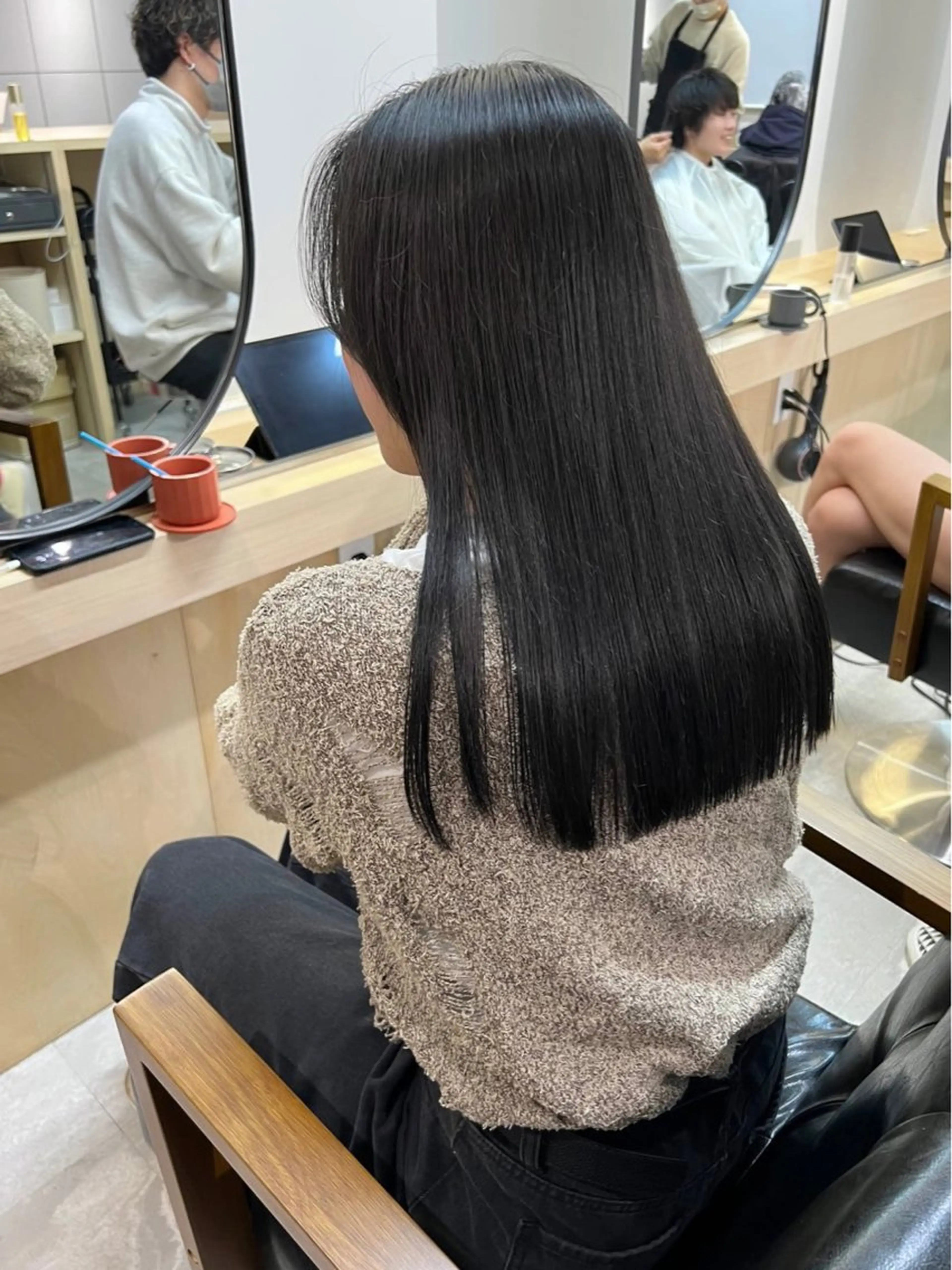 縮毛矯正 トリートメント nonoka オリーブ/グレージュのヘアスタイル