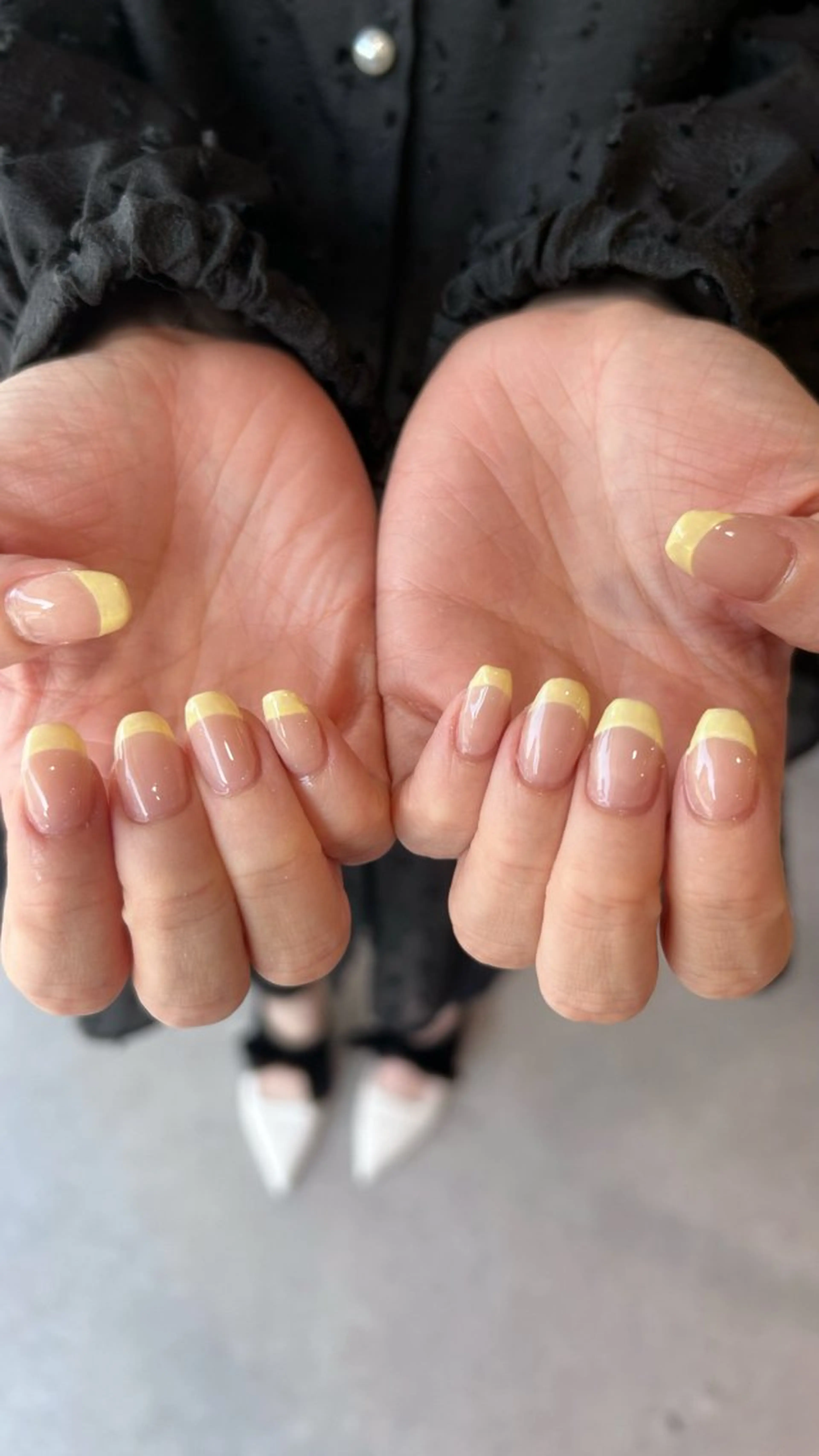 ネイル フレンチネイル ストーンネイル vante yudukiのネイルデザイン