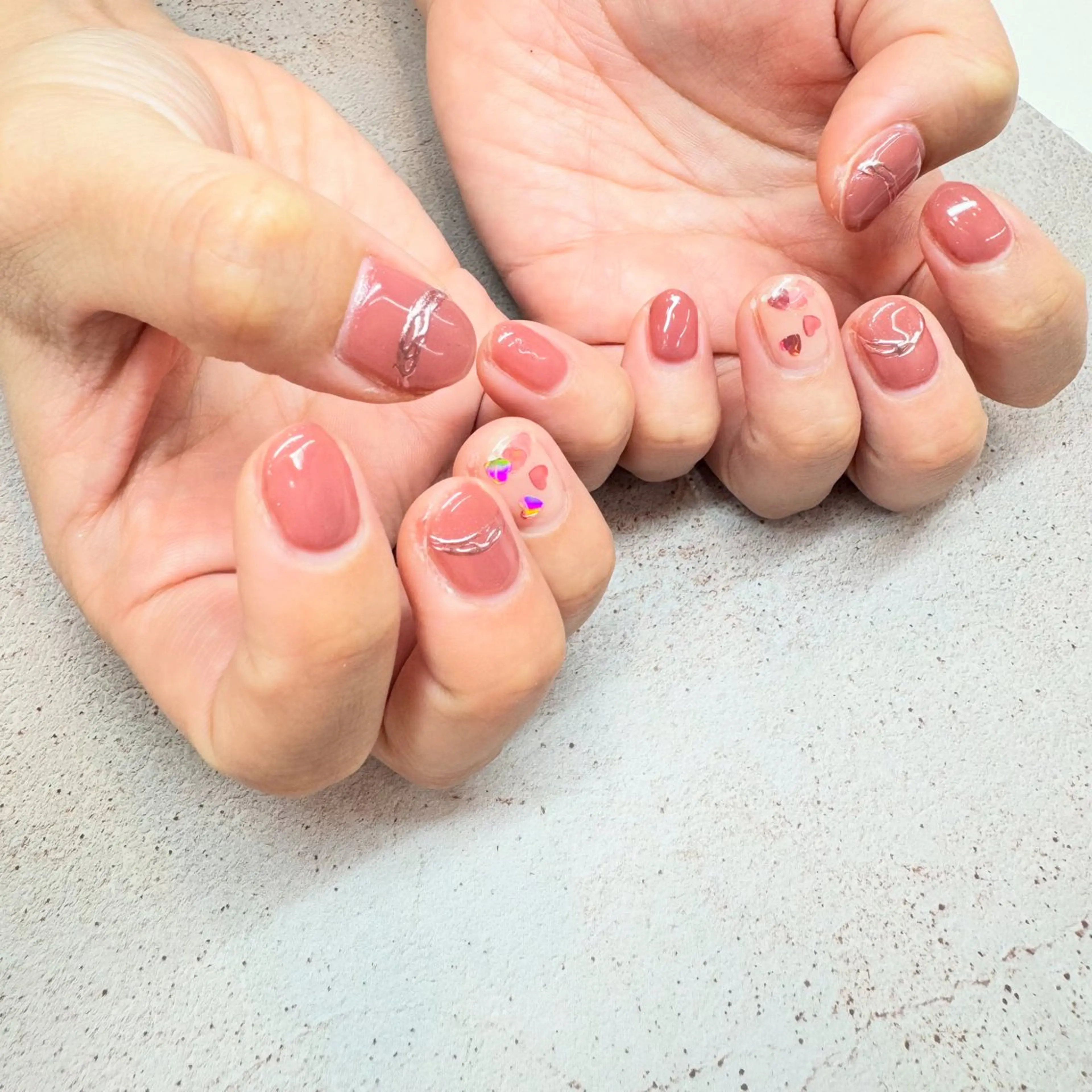 ネイル バレンタイン 重永 夏南のネイルデザイン