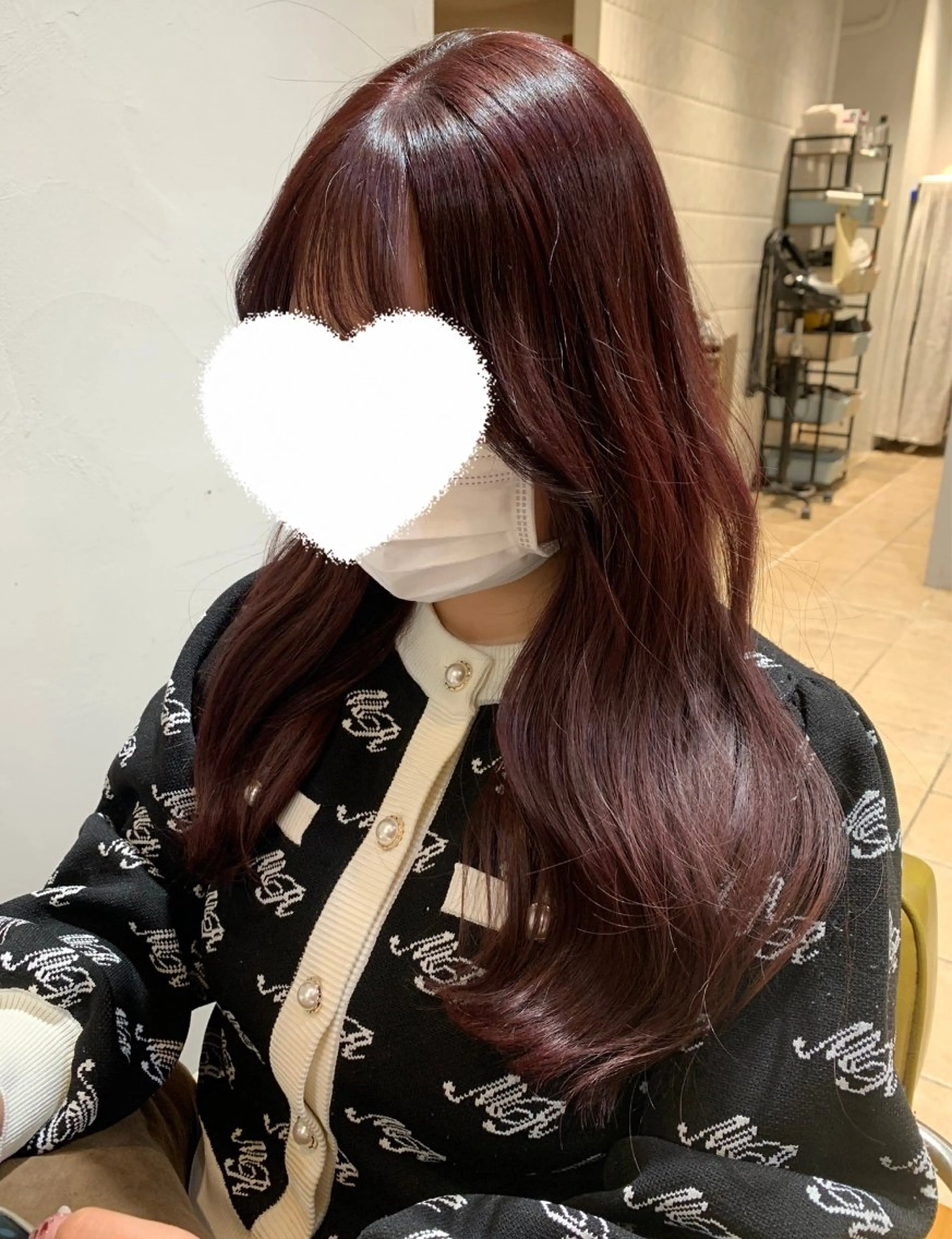 前髪カットの写真