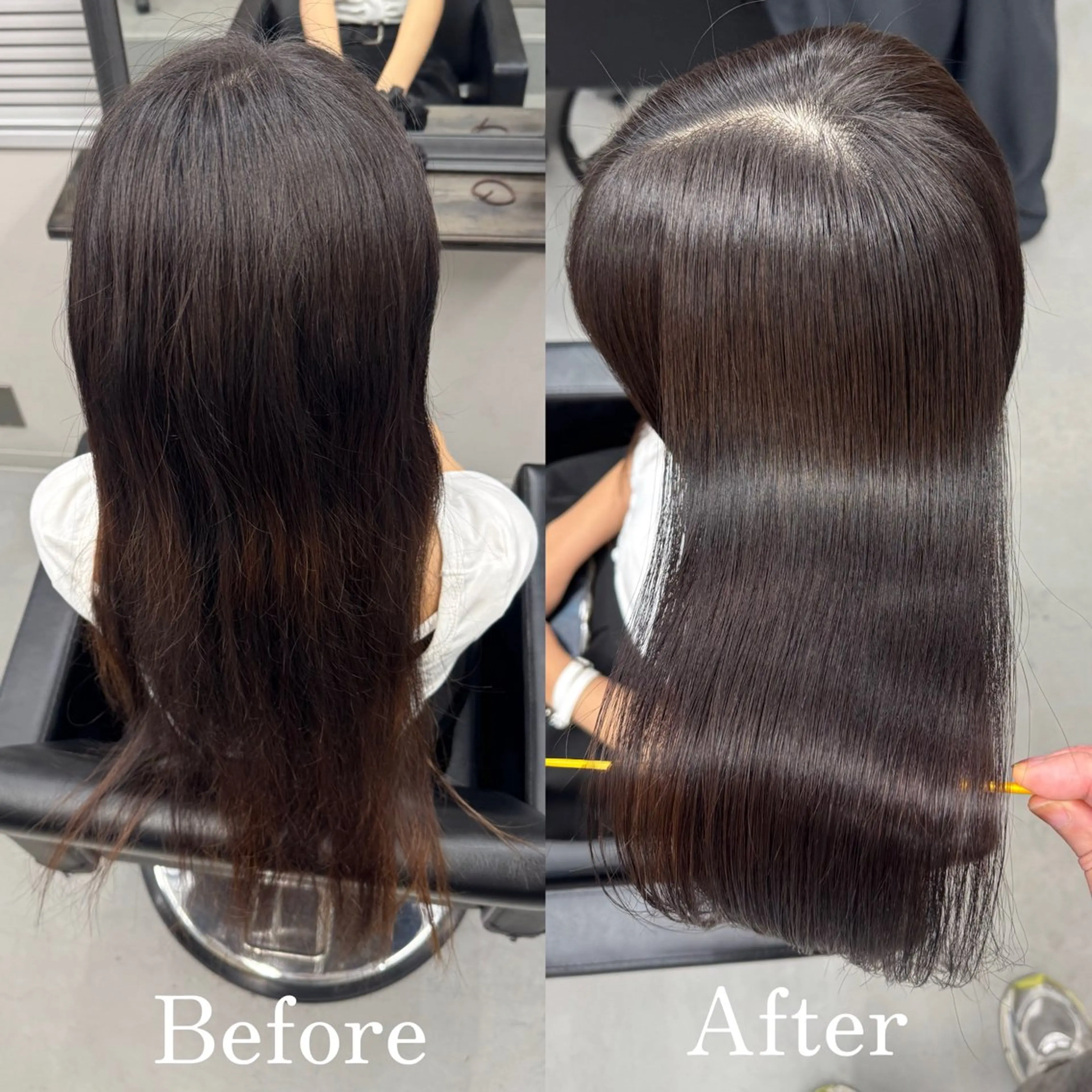 ロング カット 縮毛矯正 トリートメント XYZ所属・縮毛矯正/髪質改善 韓国風/MIKIYAのヘアスタイル